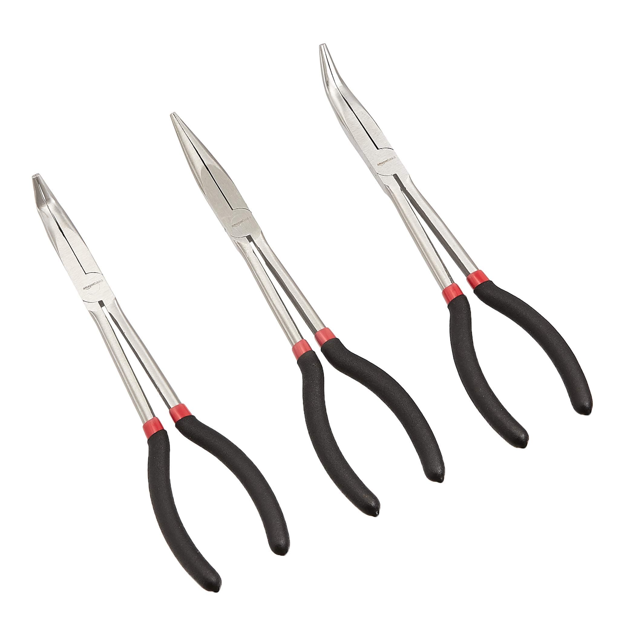 Long Reach Pliers Set - Black, 3 Count