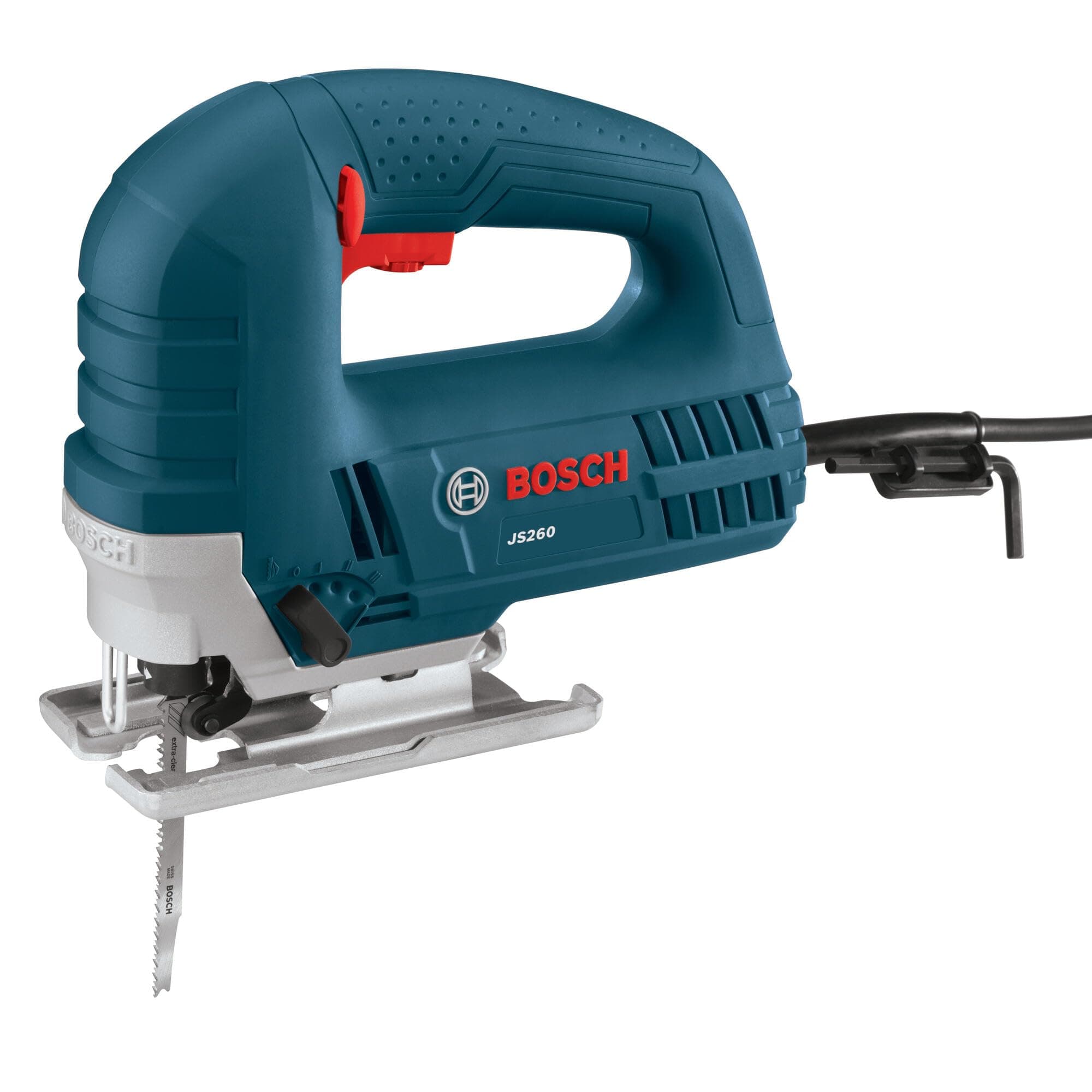 JS260 Top-Handle Jig Saw - 6.0 Amp Motor, Variable Speed Control, Low-Vibration Plunging Design, Toolless Blade Change System - Ideal for Accurate and Smooth Cutting