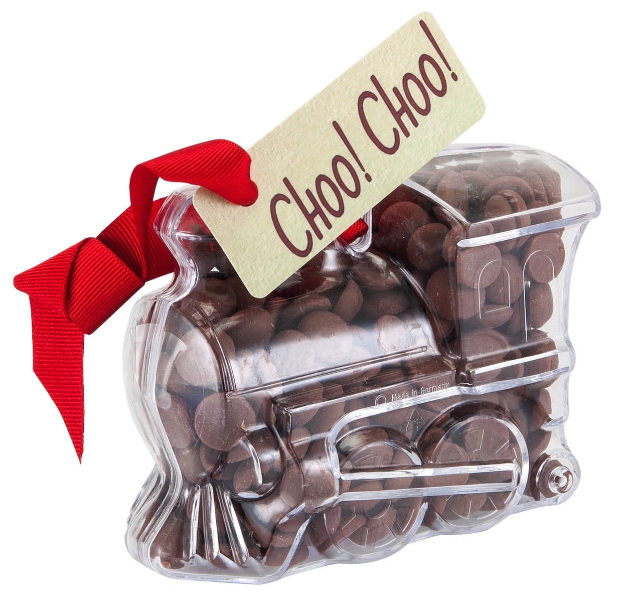 ButtonChocs Chocolate Train - Choo Choo. Belgian Milk Chocolate Train Gift.