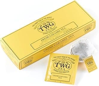 [TWG Tea] Creme Caramel Tea Tea Tea Tea Bags 0.1 oz (2.5 g) x 15 Packs | Caffeine-free Rooibos Tea | Scented Caramel Scent | Individual Packaging | Perfect Gift