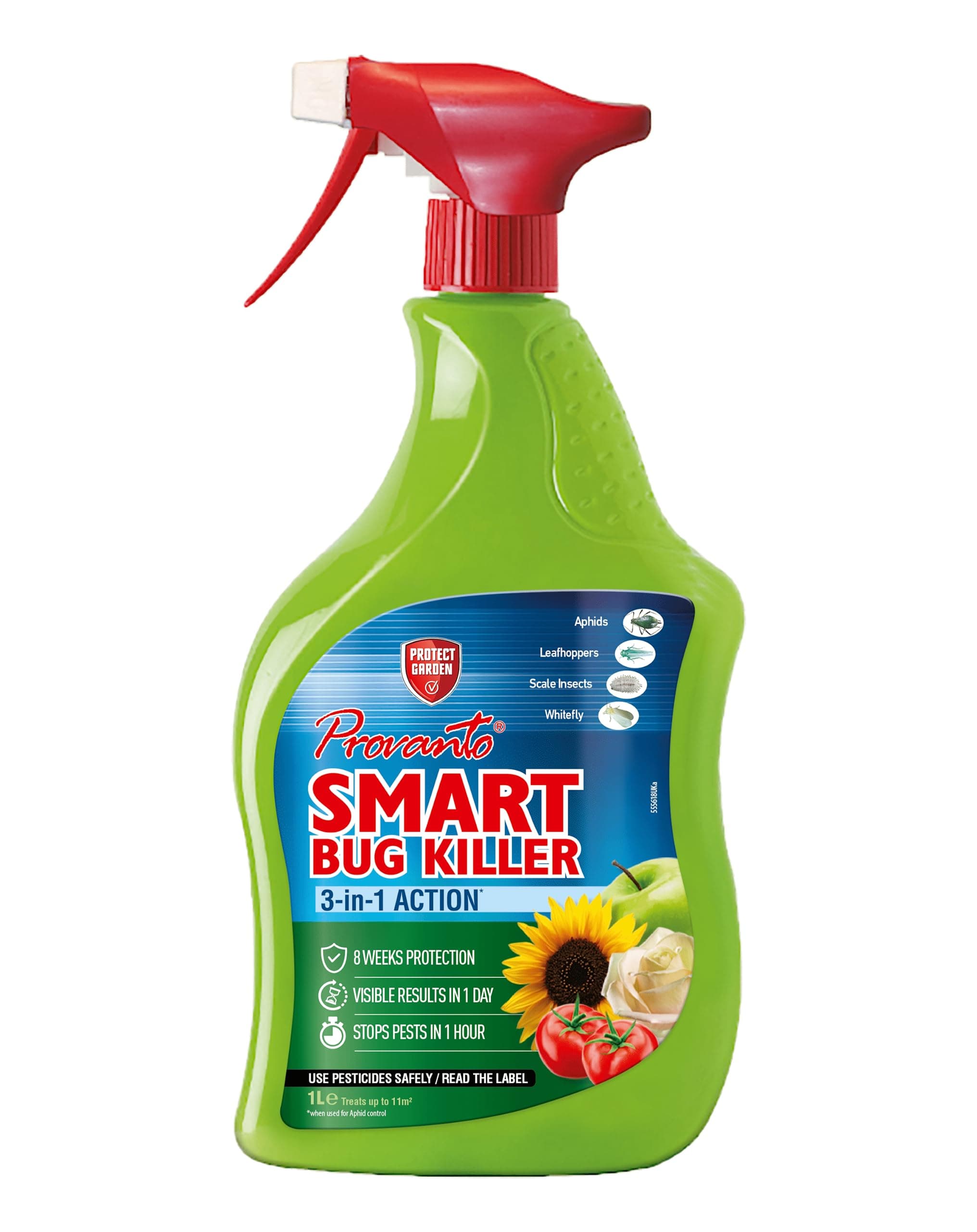 Smart Bug Killer, 1L - Fast Acting Bug Killer Spray - Stops Pests In 1 Hour - Insect Repellant - Contact And Systemic Insecticide With 8 Weeks Protection