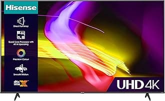 Hisense50 Inch UHD VIDAA Smart TV 50E6KTUK - Dolby Vision, Pixel Tuning, Voice Remote, Share to TV and Youtube, Freeview Play, Netflix and Disney (2023 Model), Operating System VIDAA