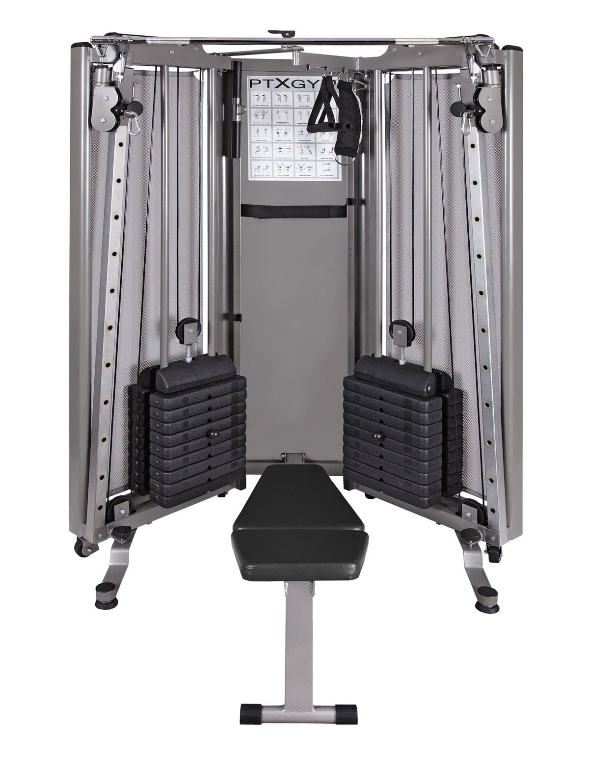 PTX Gym Folding Functional Trainer Compact Home Gym,Grey