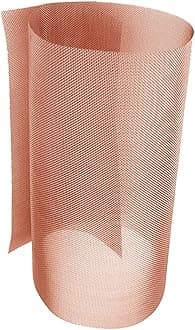 1 Pack 30 Mesh 99.9% Pure Copper Screen Woven Mesh Screen, Copper Mesh Cloth Fine Mesh, 11.8x23.6 Inch