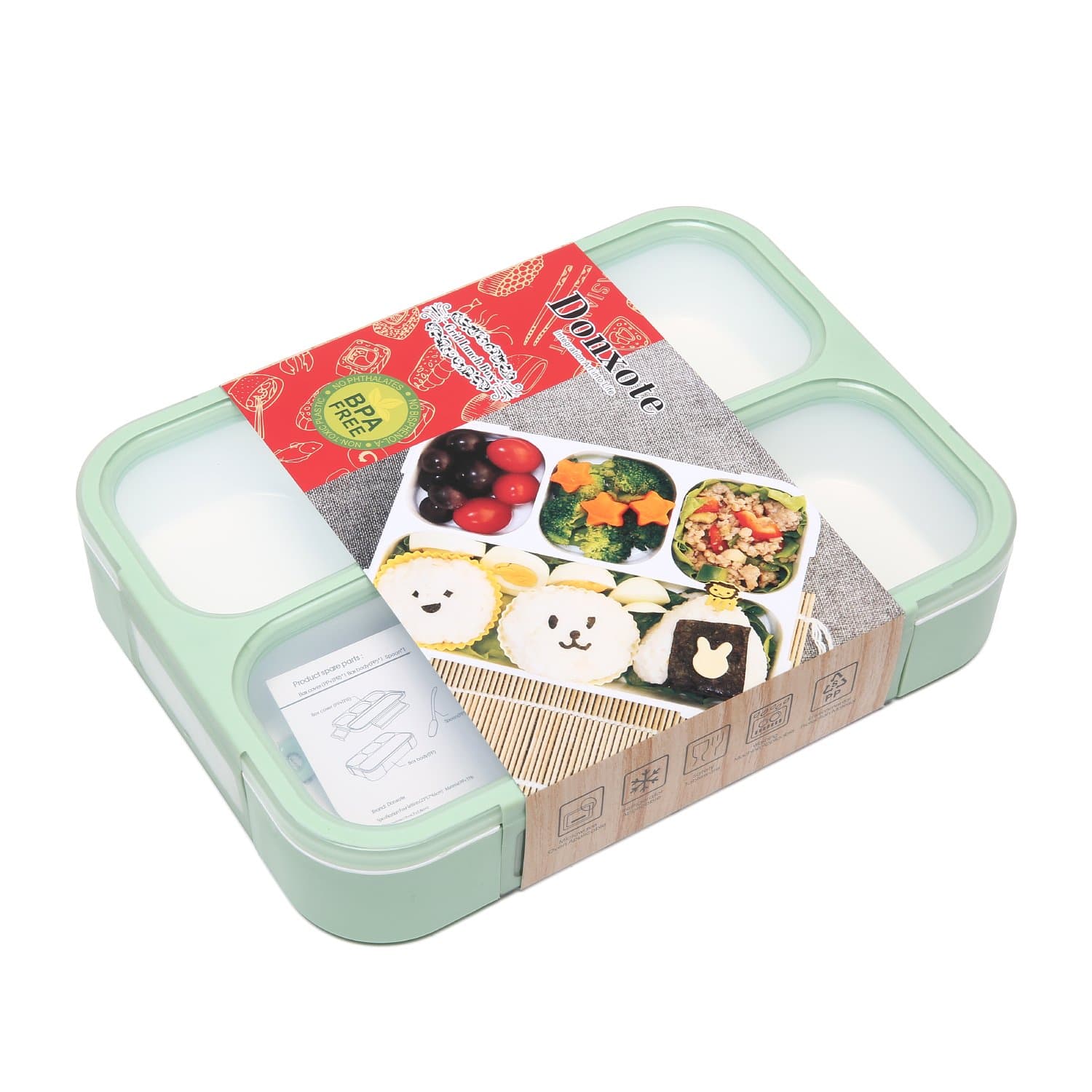 Donxote 1000ml Plastic Food Container, Multicolour