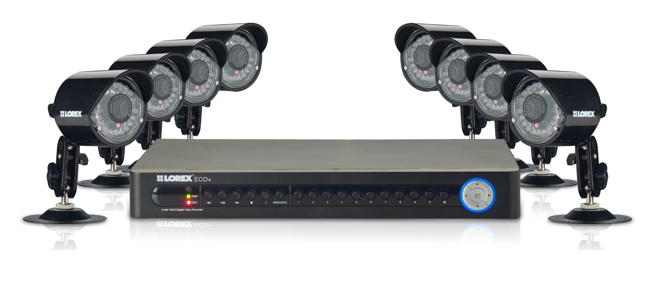 Lorex Vantage 16-Channel 500 GB Network DVR Security System with Mobile Viewing and 8 Indoor/Outdoor Night Vision Security Cameras (LH126501C8B)