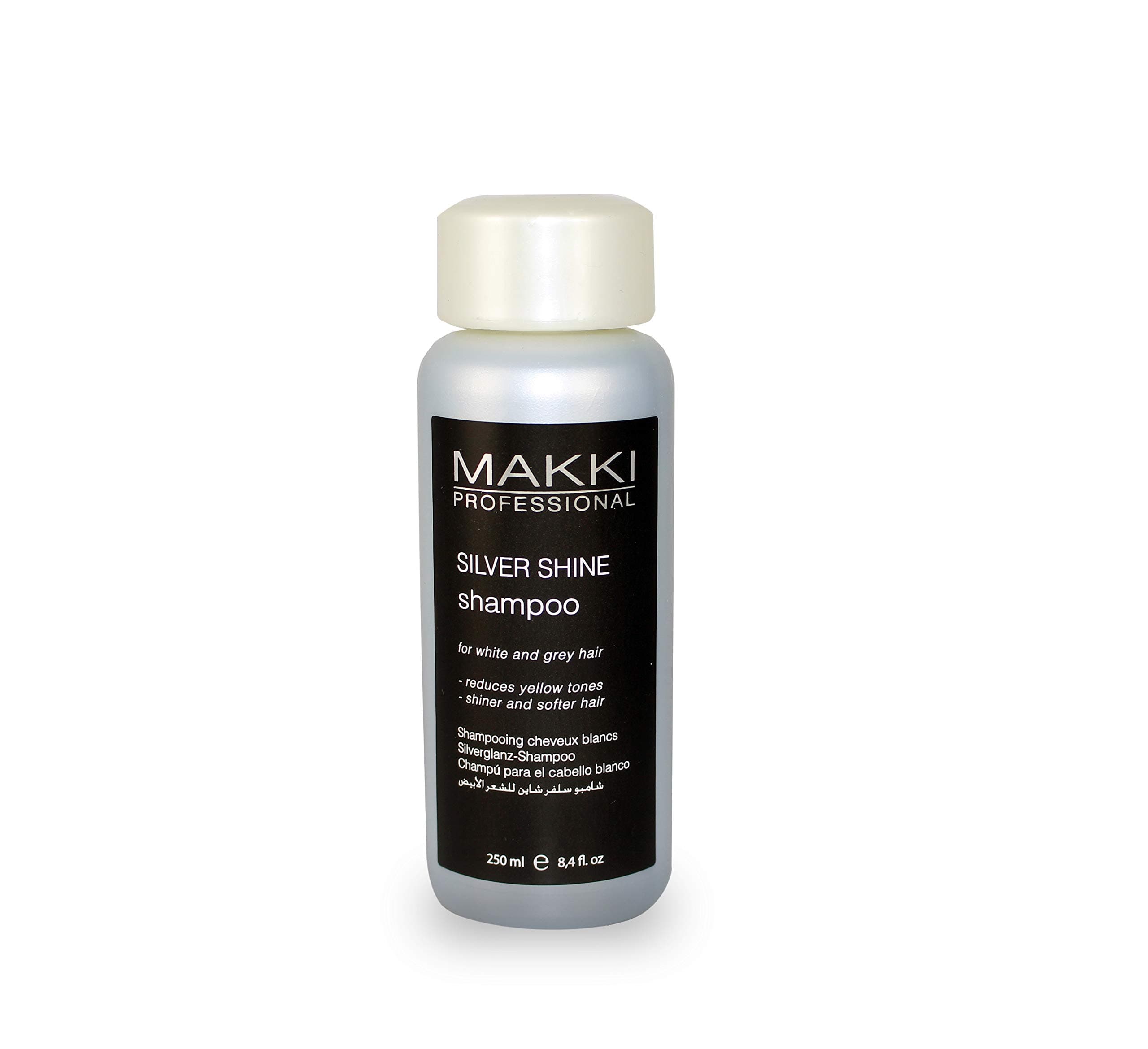 MAKKI SILVER SHINE SHAMPOO FOR WHITE GREY BLEACHED & LIGHTENED HAIR ANTI YELLOW