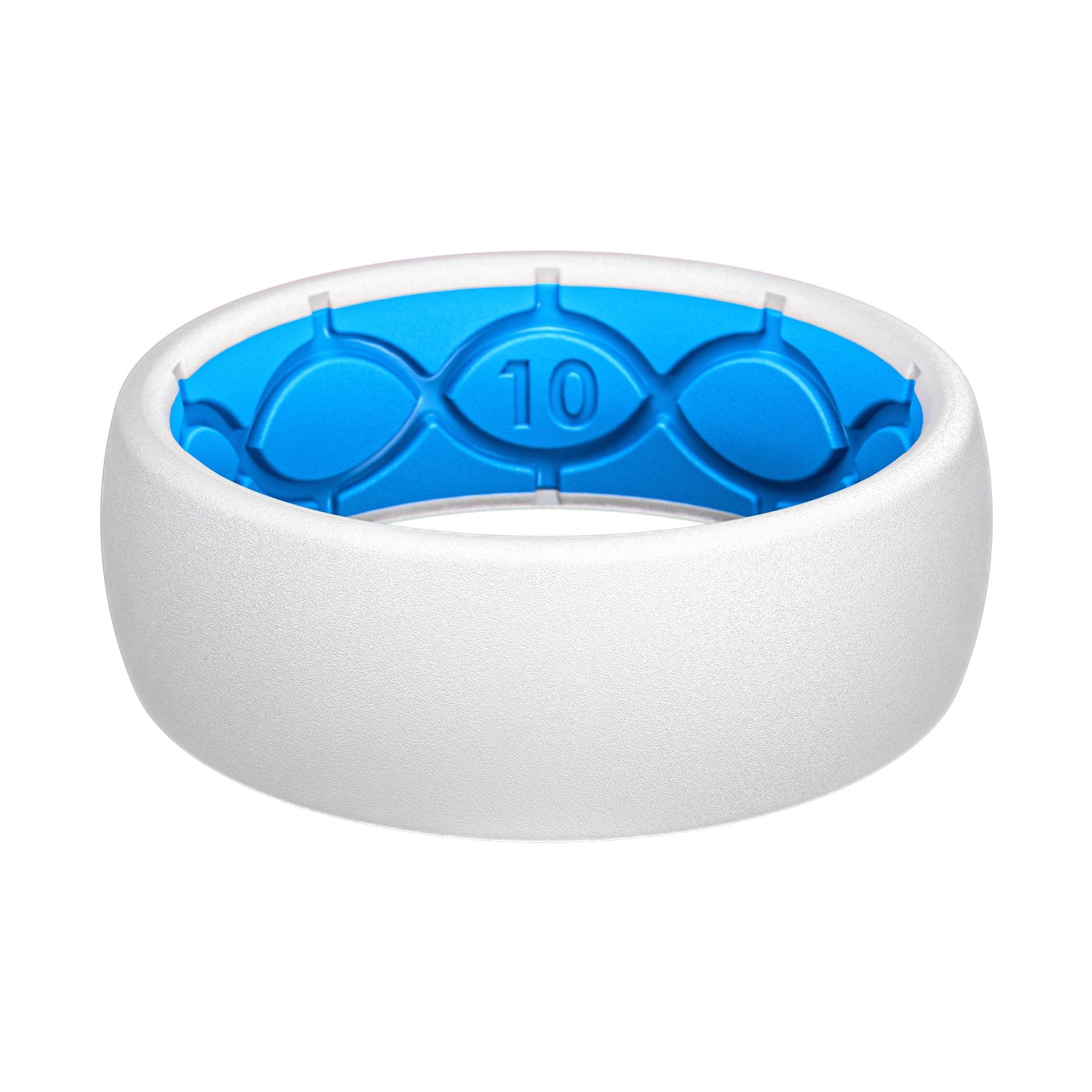 Groove Life Solid Silicone Ring - Breathable Rubber Wedding Rings for Men, Lifetime Coverage, Unique Design, Comfort Fit Ring