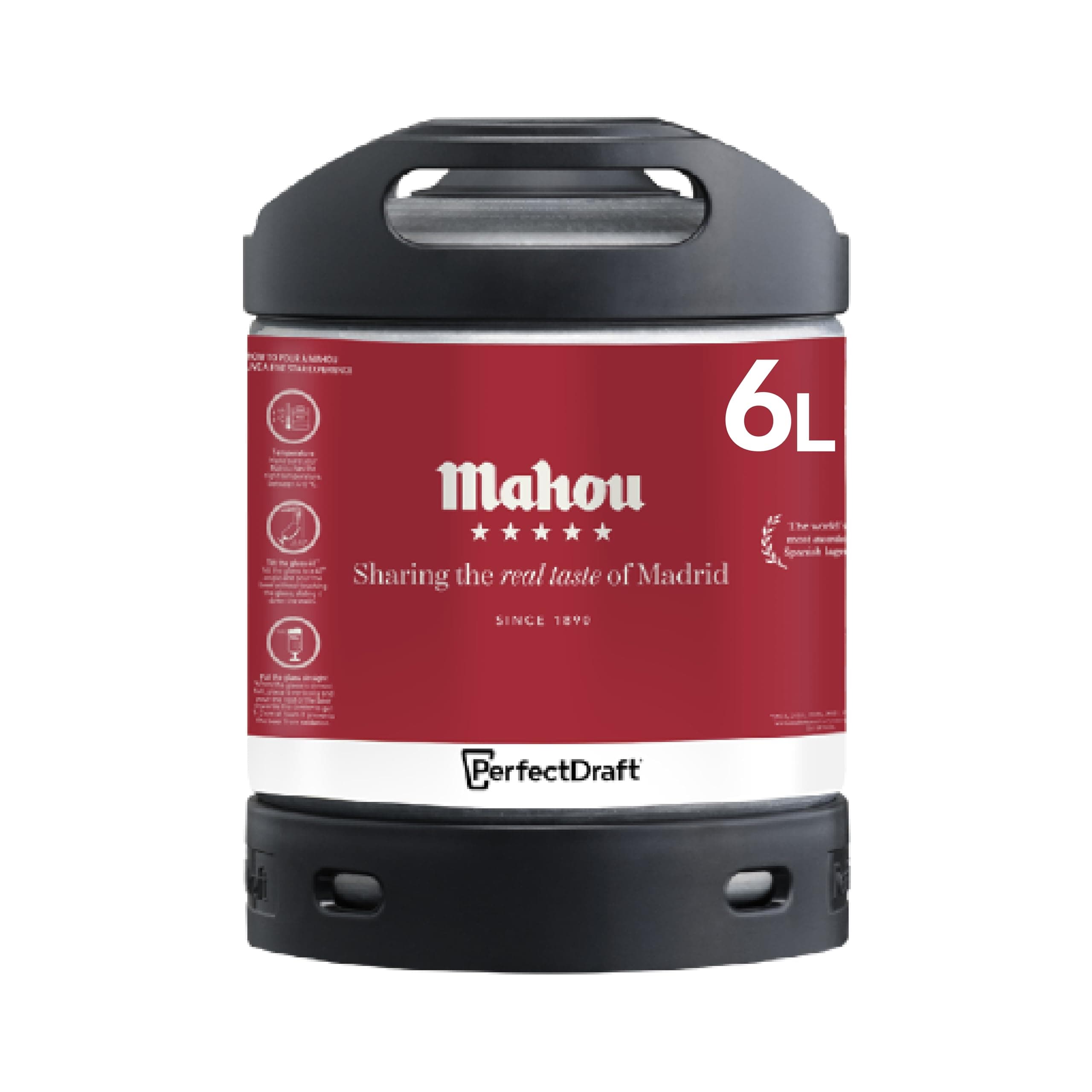 PerfectDraft Mahou Beer Keg for PerfectDraft Machine, 6L