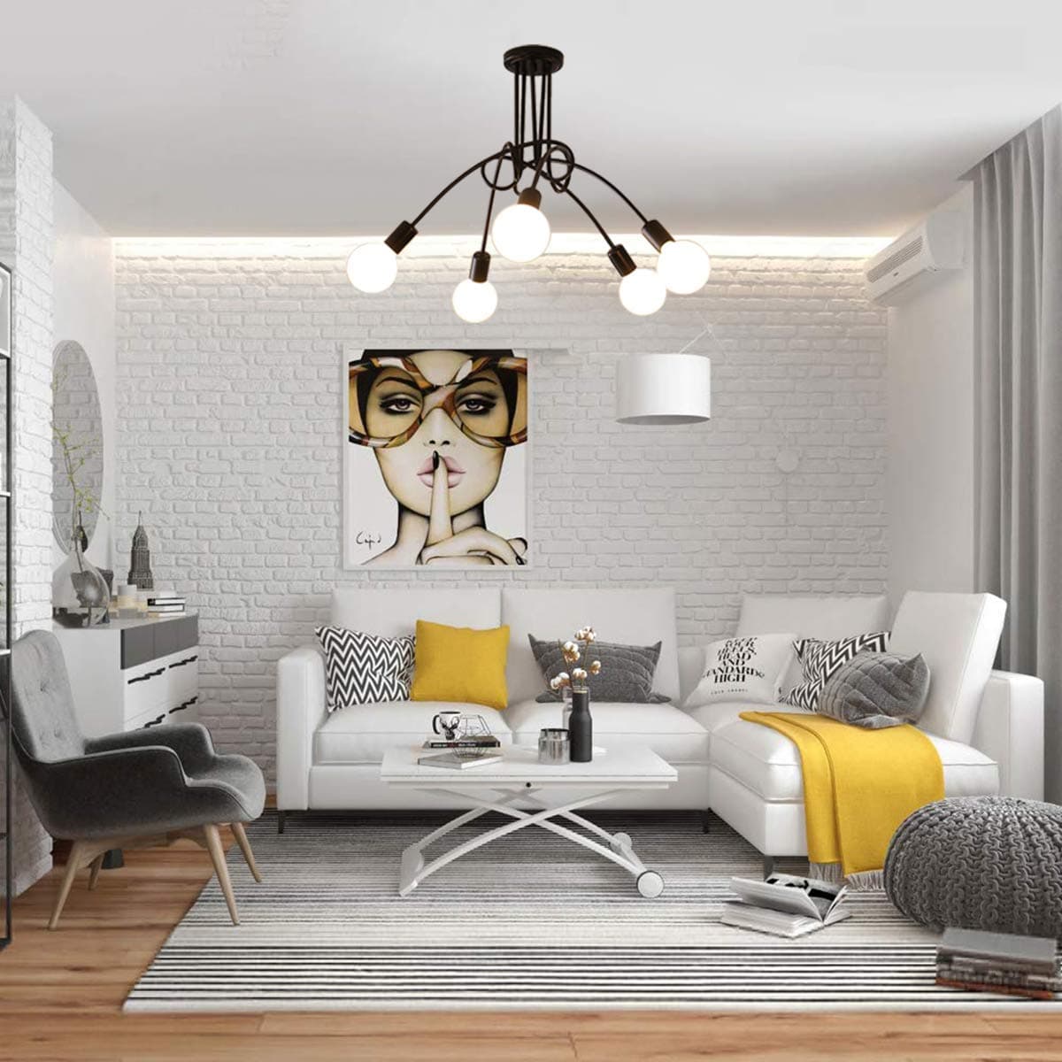 Sputnik Chandelier,5-Lights