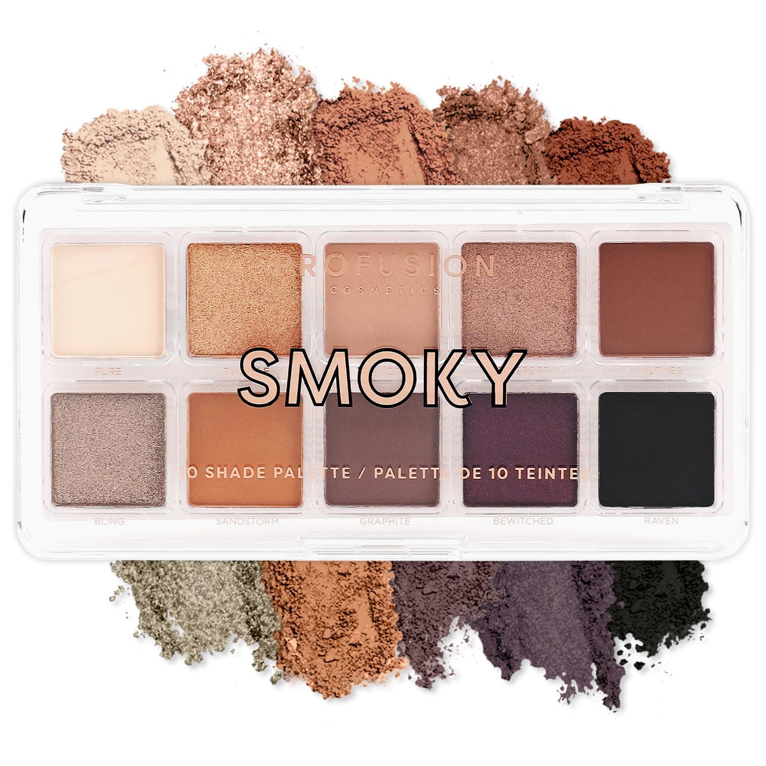 10 Shade Eyeshadow Palette - High Pigmented Multi-Finish ...