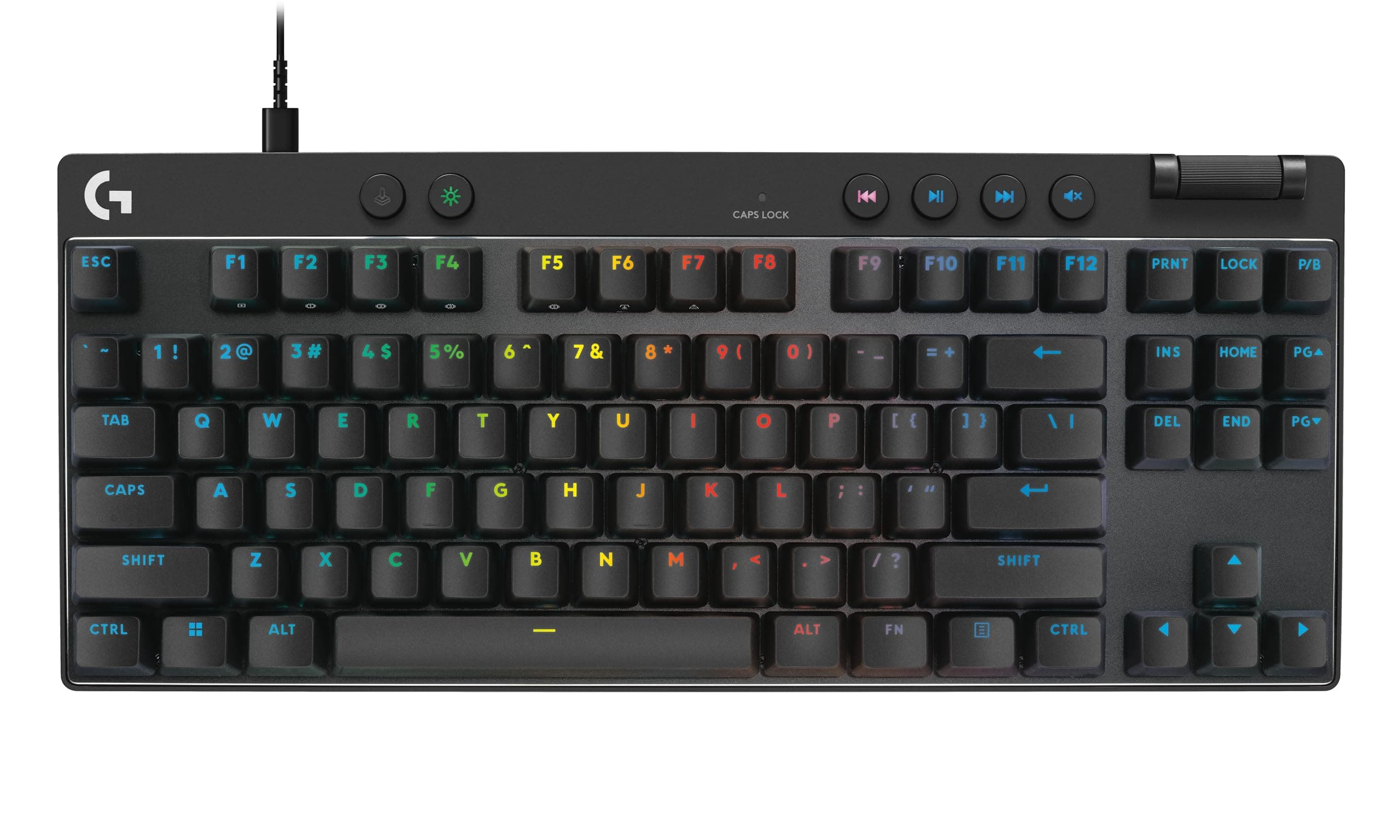 Logitech G PRO X TKL GALVATRON Gaming Keyboard, Extremely Mobile Design Without Numpad, LIGHTSYNC RGB, PBT Keys, US INTL - Black