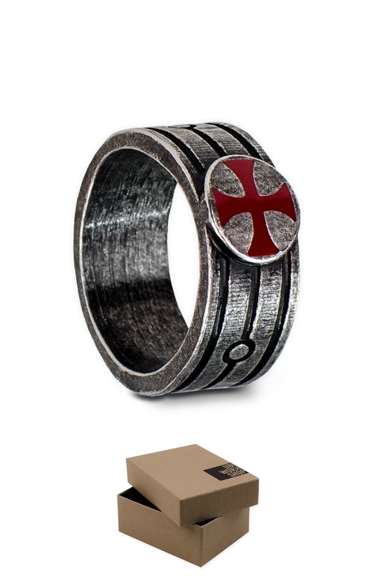 Assassin's Creed Templar Ring Official Ubisoft Collection (Medium, Silver)