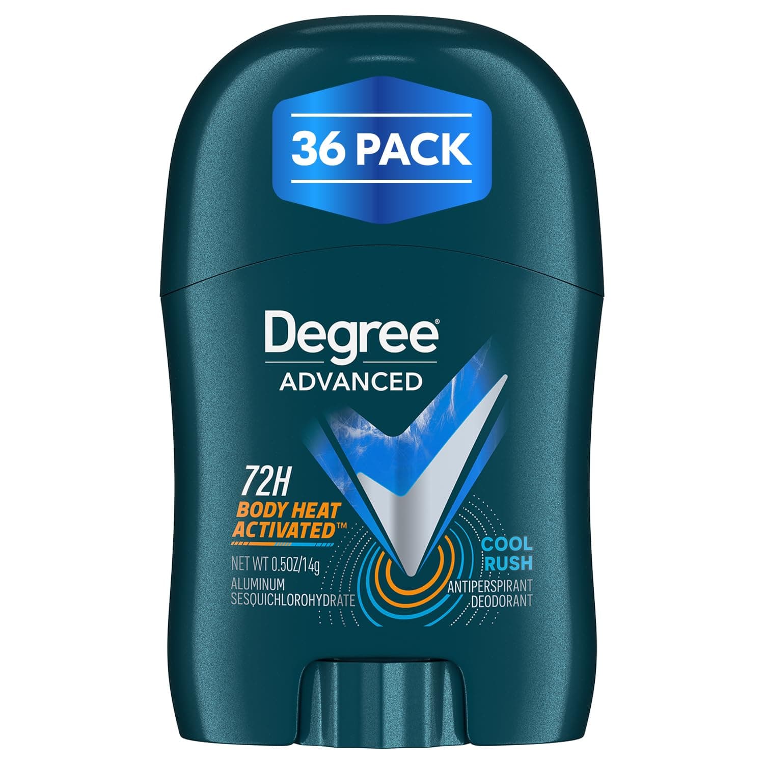 Degree Invisible Solid Antiperspirant Deodorant Stick Cool Rush 0.5 Ounce Case of 36