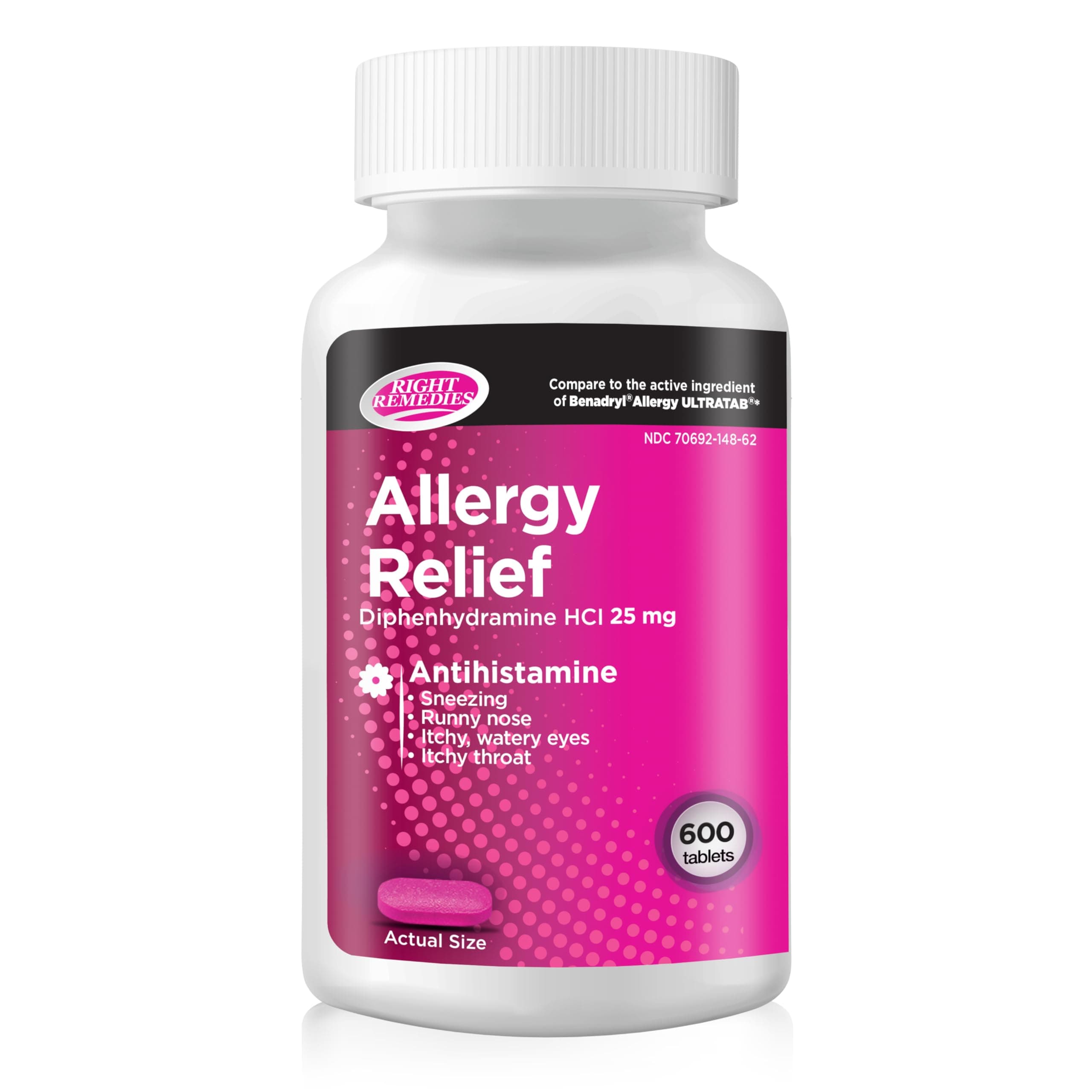 Allergy Relief 600 count tablets