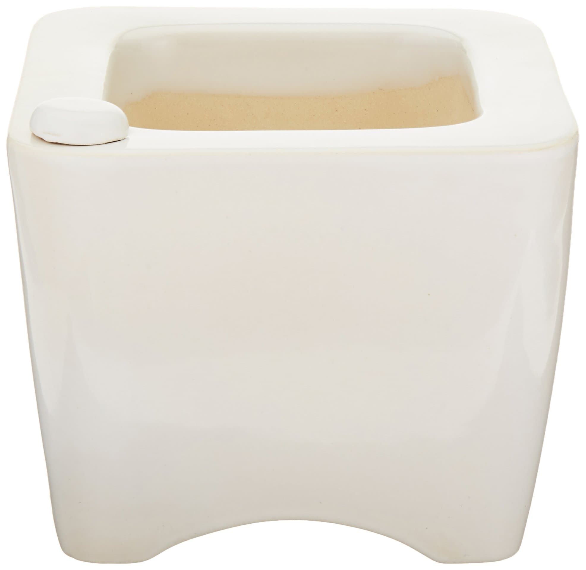 Oasis Ceramic Self Watering Planter - 4" Round- White