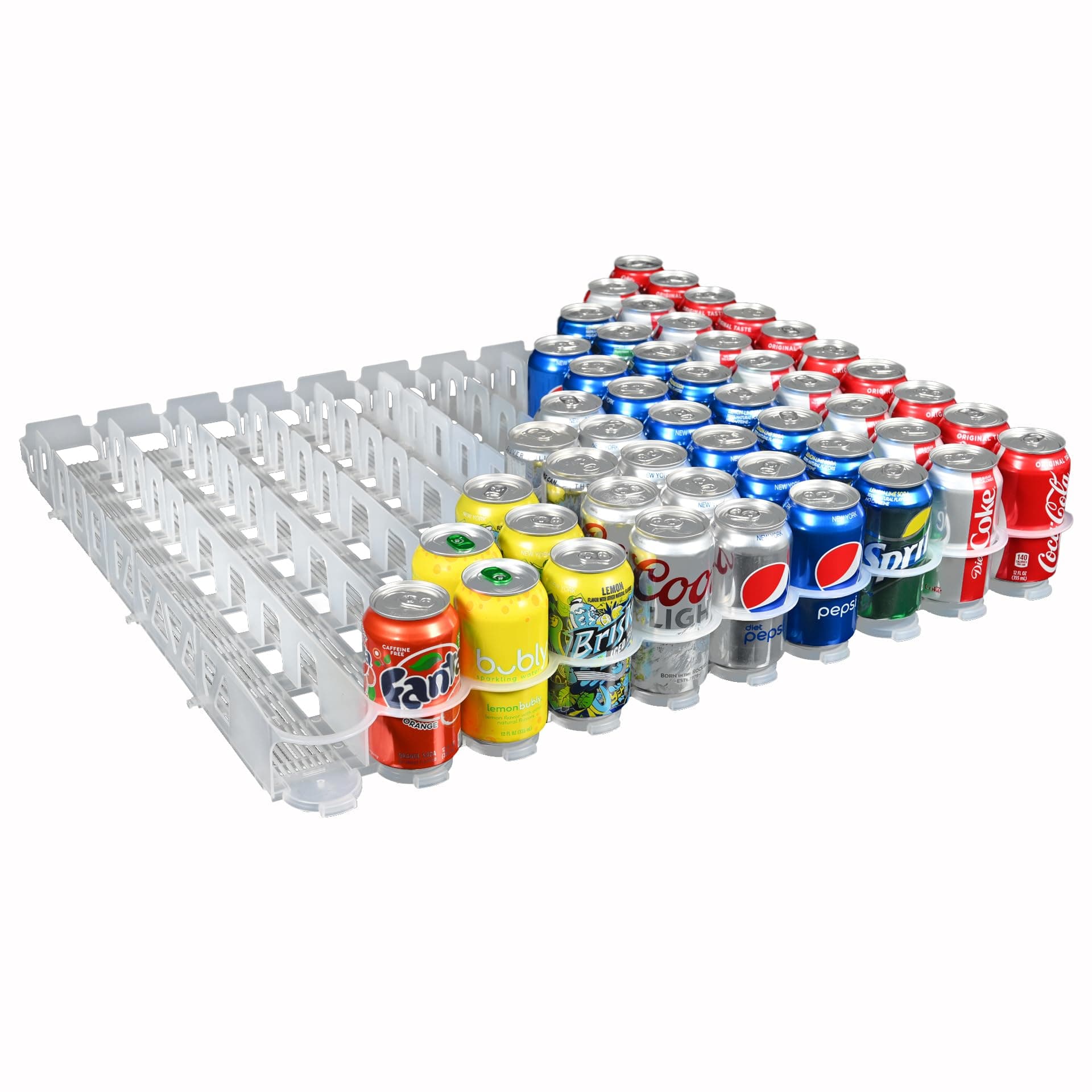 - Display Technologies Gravity Fed Organizer for 12/16oz Beverages on Flat & Angled Shelves in Coolers (Pack of 6)