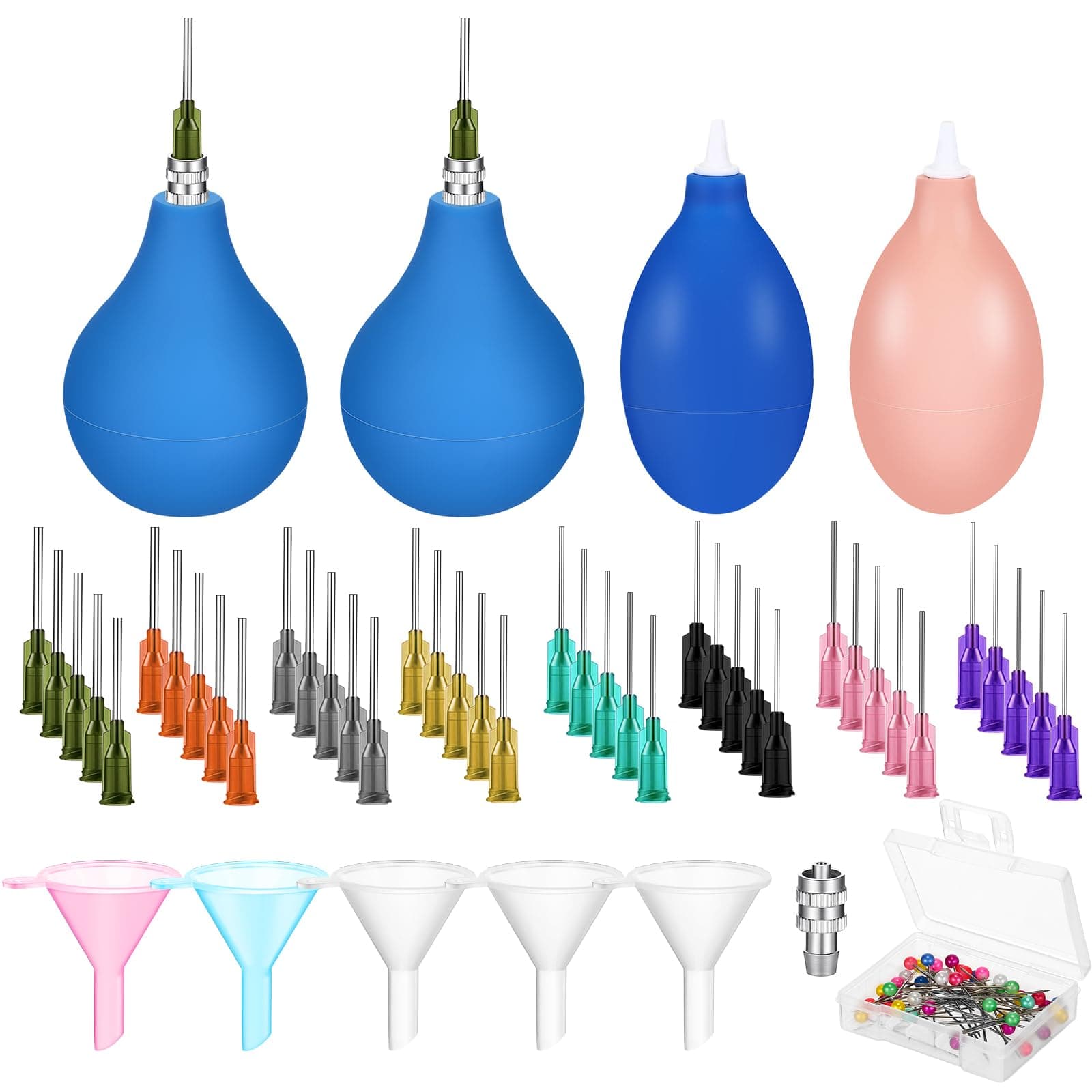 Dandat 102 Pcs Pottery Tools Supplies Ceramic Precision Applicator, Precision Tips Applicator for Ceramic Bottles Glaze 3 Ounce Clay Tools Set, Slip Trailing Pottery Glaze Squeeze Bottle