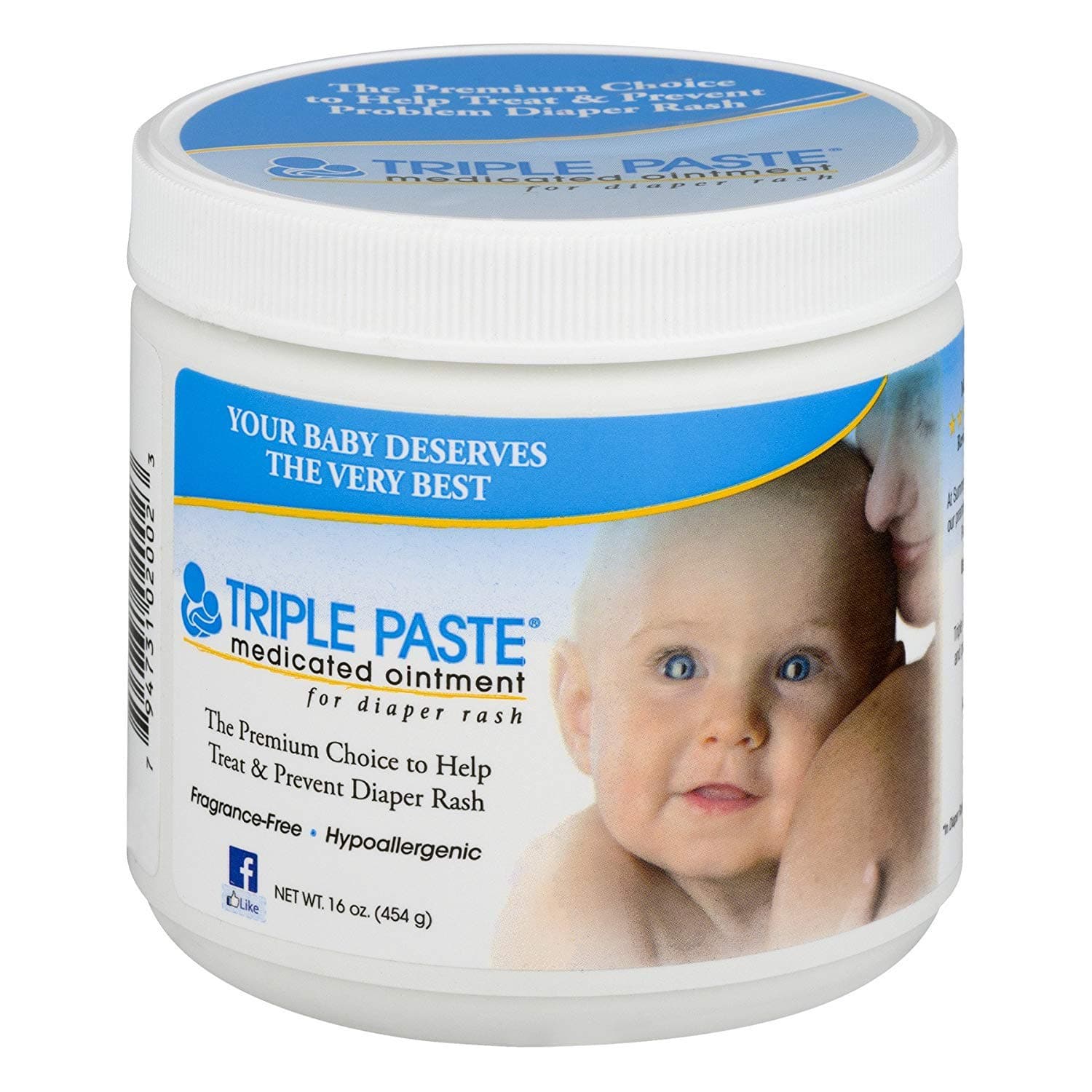 Triple Paste Medicated Ointment for Diaper Rash, 16 Ounce