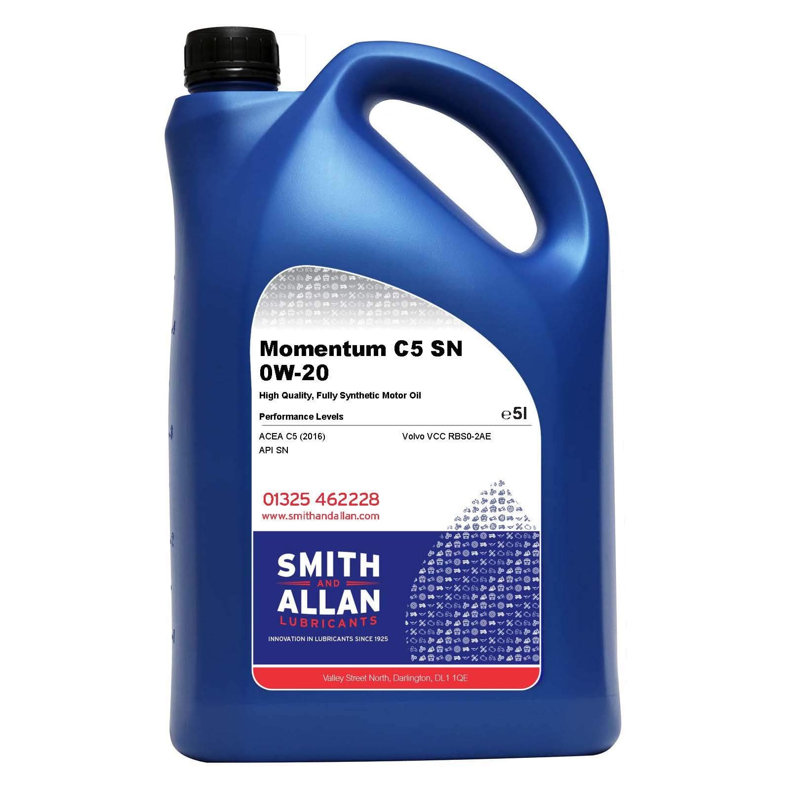 0W-20 Fully Synthetic Engine Oil ACEA C5 API SN VCC RBS0-2AE 5 Litre