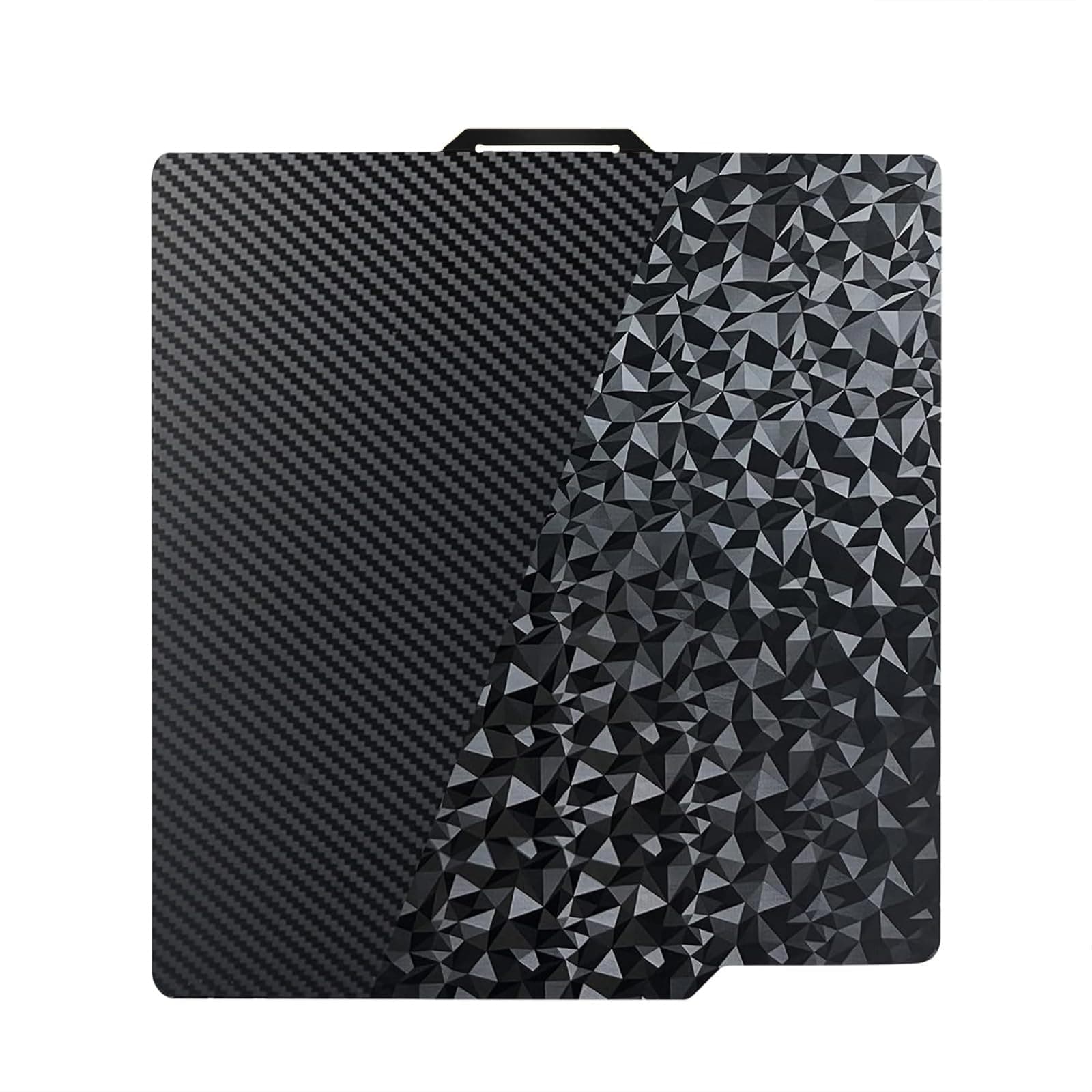 Double Sided Textured PEO PEI Build Plate for Bambu Lab X1C/X1/X1E/P1P/P1S, Diamond PEO+Carbon Fiber PET Spring Steel Sheet Plate 257x257mm for Bambu Labs