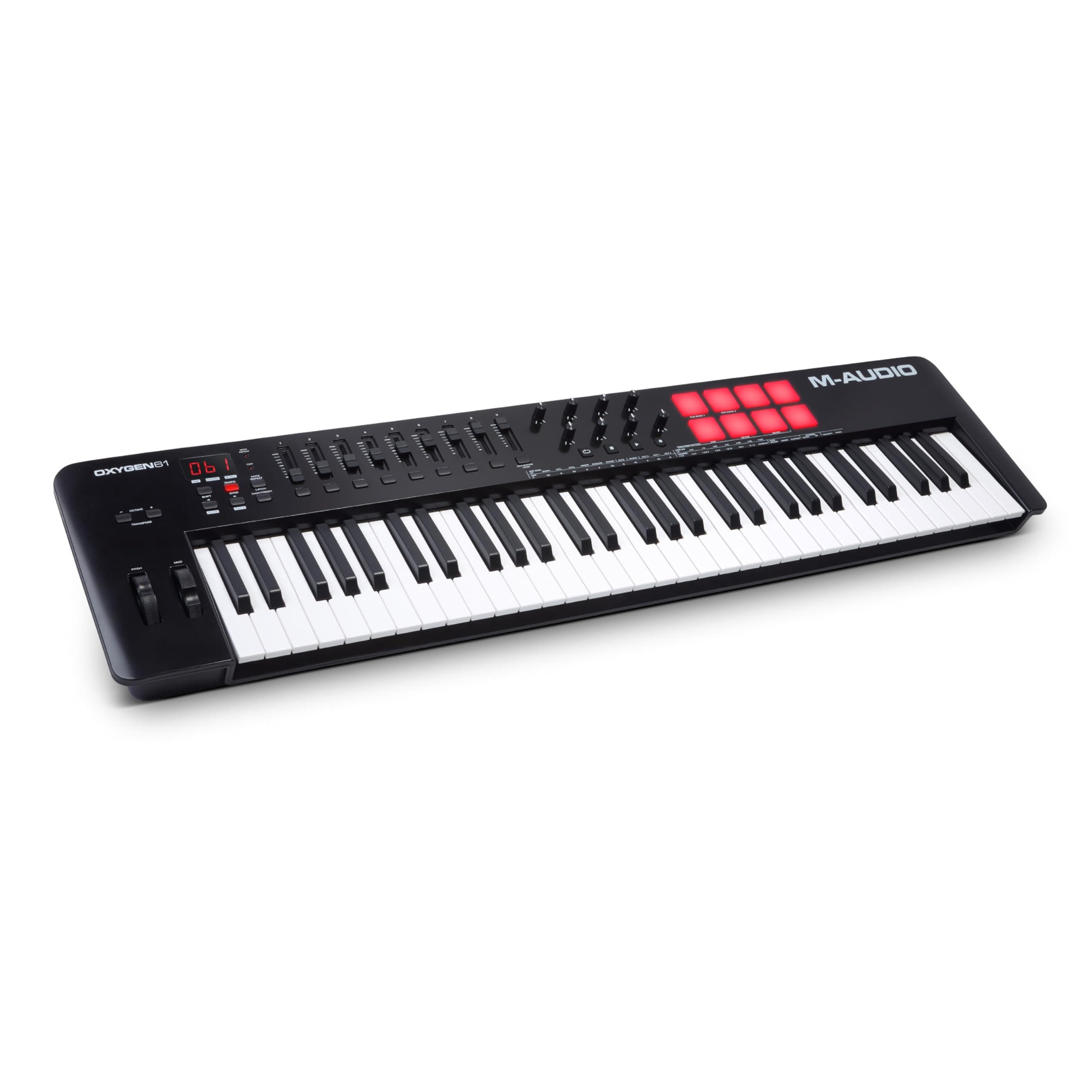 Oxygen 61 (MKV) Key USB MIDI Keyboard Controller with Beat Pads, Smart Chord, Scale Modes, Arpeggiator and Native Instruments Sound Package (NKS Integration)