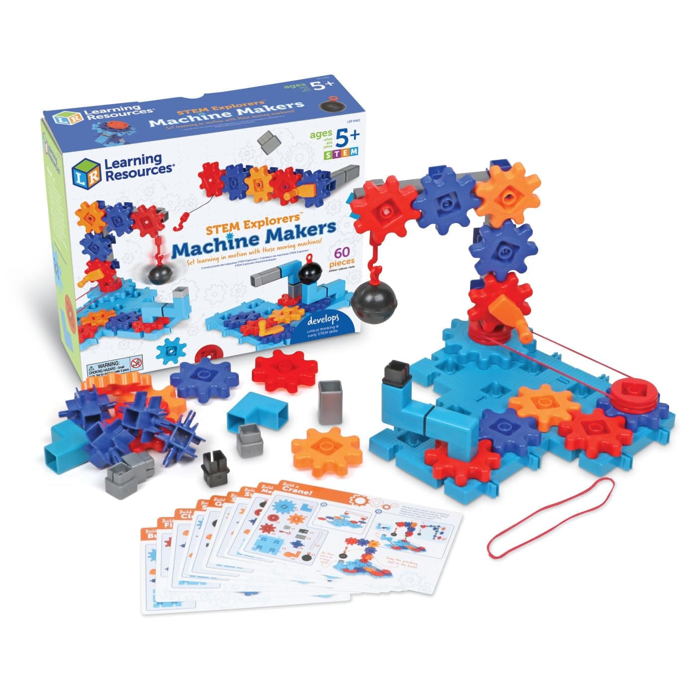 STEM Explorers™ Machine Makers, 60 Pieces, Ages 5+, Build It Yourself Engineering Toys