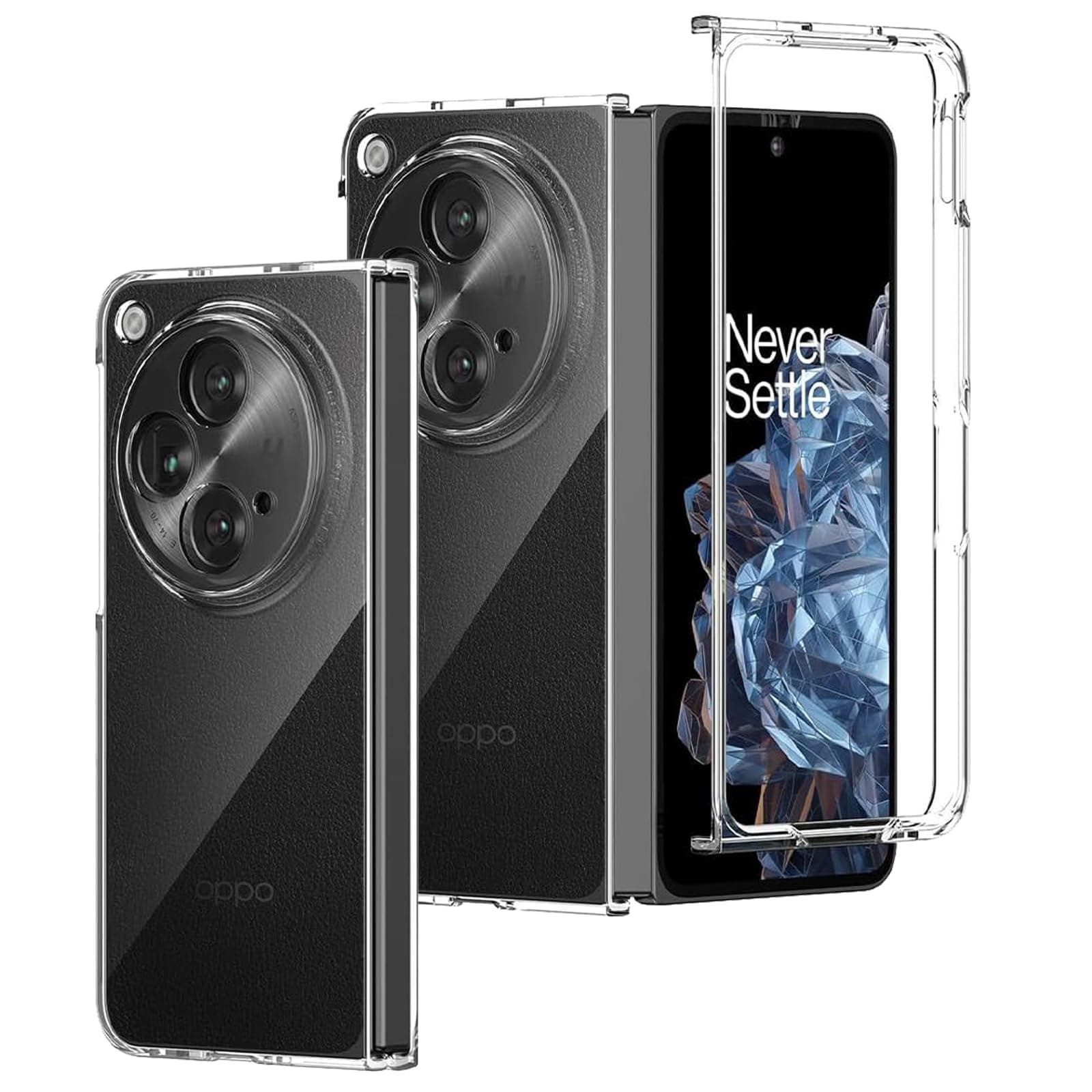 Case Compatible with Oneplus Open,Ultra Transparent,Drop Proof,Anti Scratch Thin Slim Soft TPU Silicone Clear Cover,Transparent.