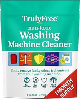 - Truly Free Laundry Washing Machine Cleaner and Deodorizer | Top Load & Front Load Washer Cleaner for Grime, Mold, Odor Remover | Safe for HE Washing Machines & Septic Tanks, Non Toxic, Natural, Clean