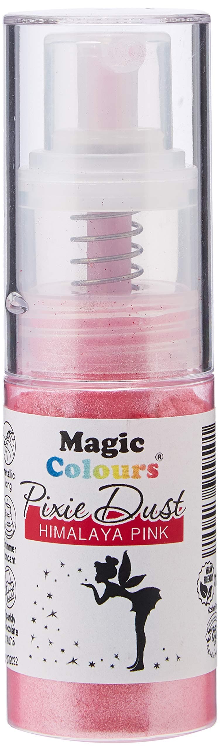 Magic Colours Pixie Dust Edible Glitter Powder Spray for Cake Decoration (Himalaya Pink)