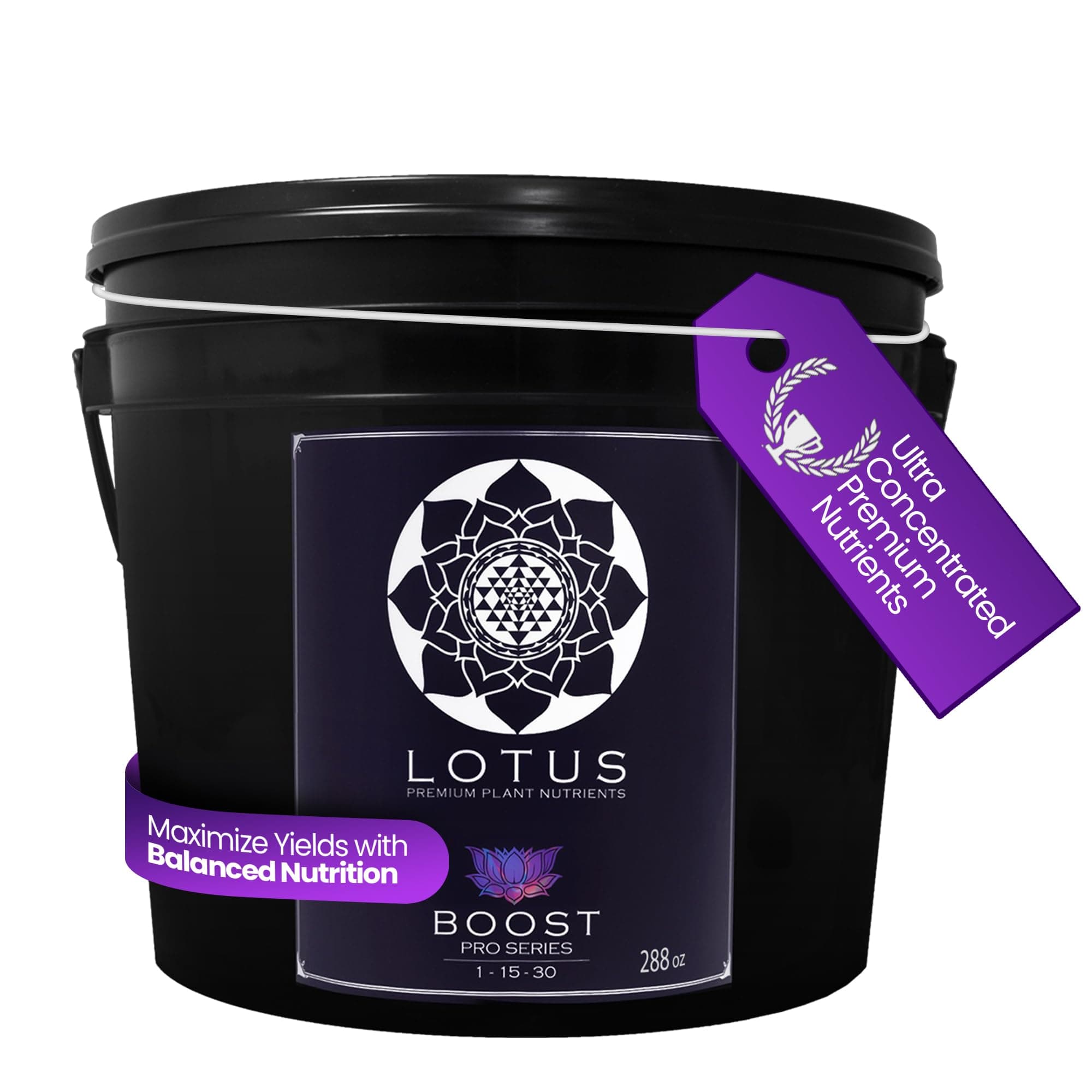Boost Pro Series Bloom Booster and Yield Enhancer, Boost Any Plant Feeding Recipe for Turbo-Charged Flower Density/Oil Production, Amino Nitrogen Formula for Soil, Hydroponics and Coco Coir - 288 oz