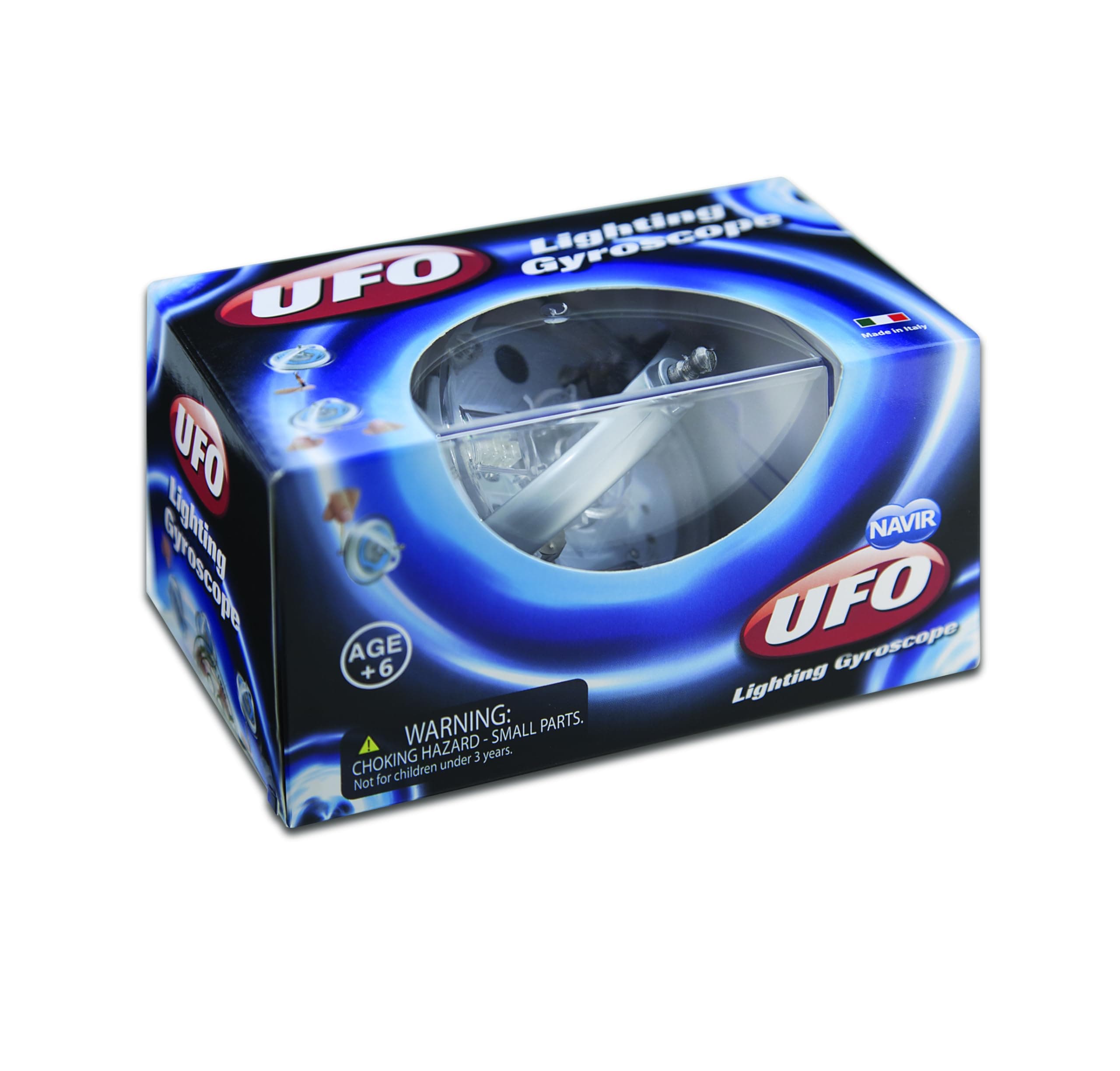 NAVIR from Peterkin | UFO Lighting Gyroscope | 6.5cm Didactic precision instrument that challenges the force of gravity to remain balanced in any position! | Science & Nature Toys | Ages 5+