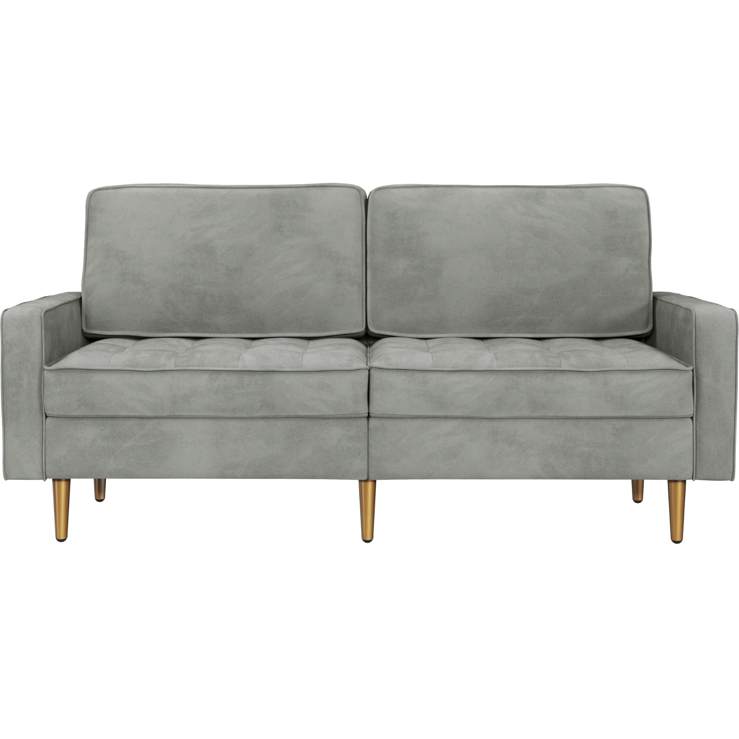 Yaheetech Velvet Upholstered Loveseat Sofa