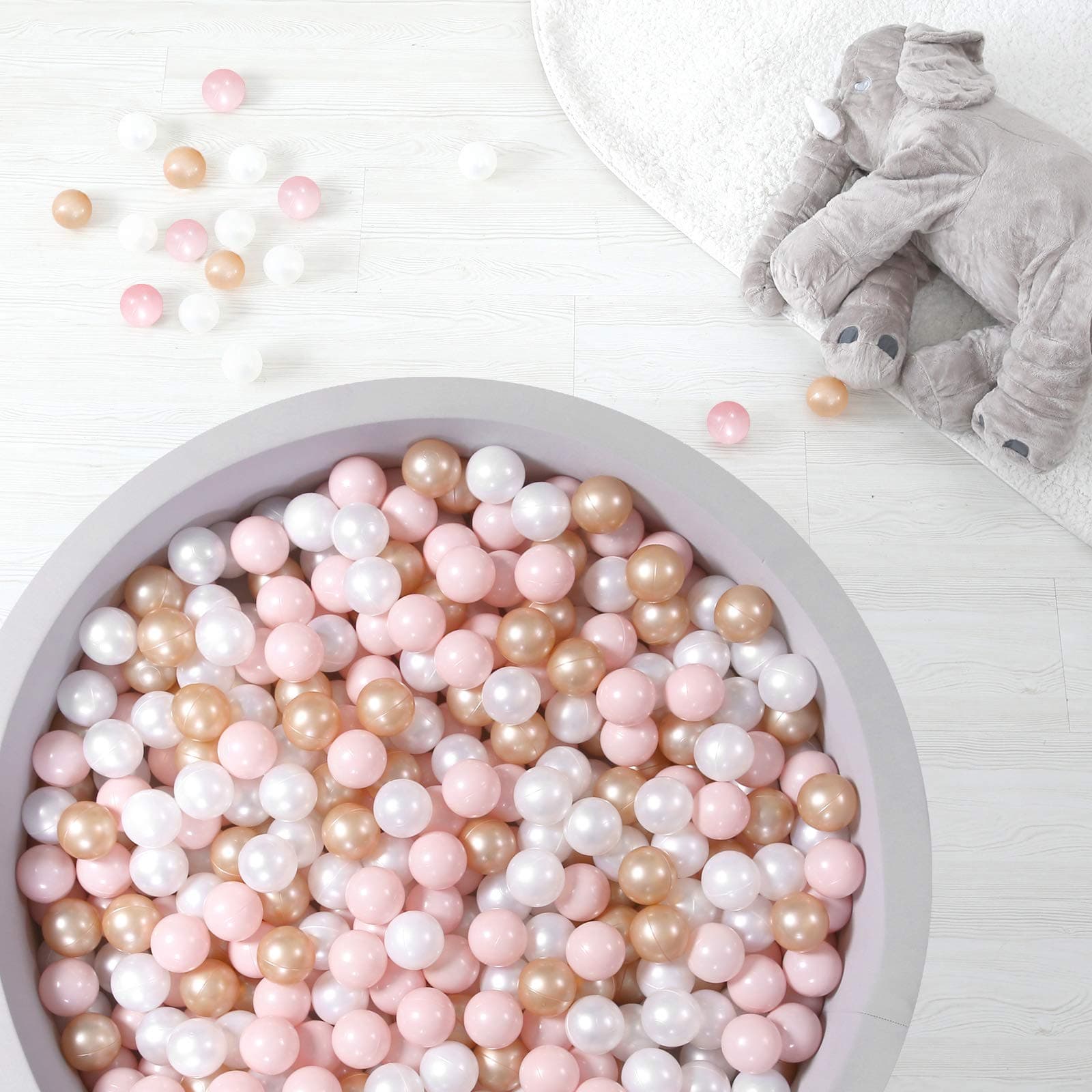 TRENDPLAY Plastic Balls for Ball Pits 2.2 Inch, Pack of 50 100 200 500 Hollow Balls, Perfect for Toddler Baby Pools,Party,Festival Decoration