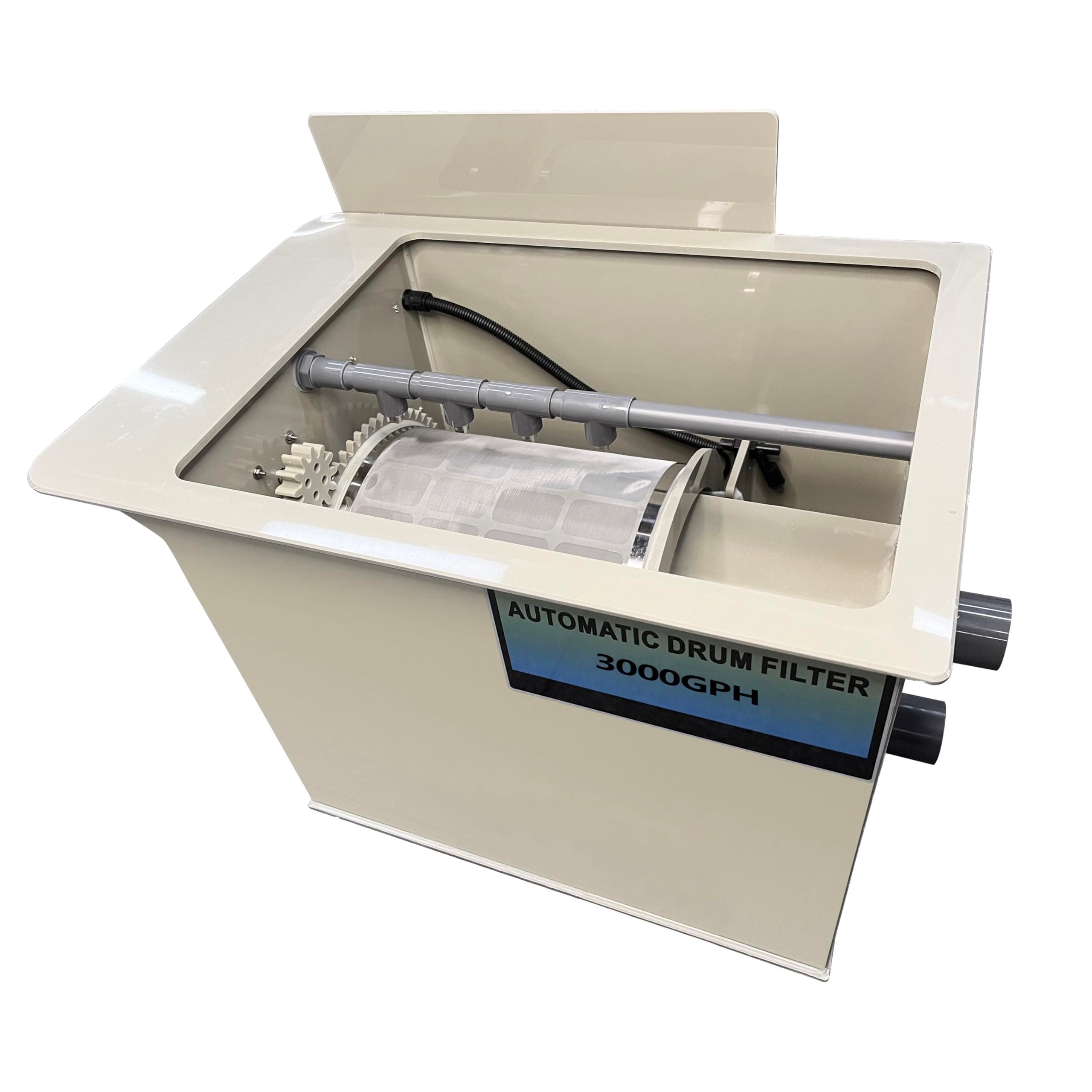 Rotary Drum Filter,Canister Filter,RDF Fully Automatic Water Self-Cleaning Filtration for Koi Pond,Fish Pond,Aquarium,Seedling Cultivation Base,Aquaculture,Hydroponics (4000GPH Standard Edition)
