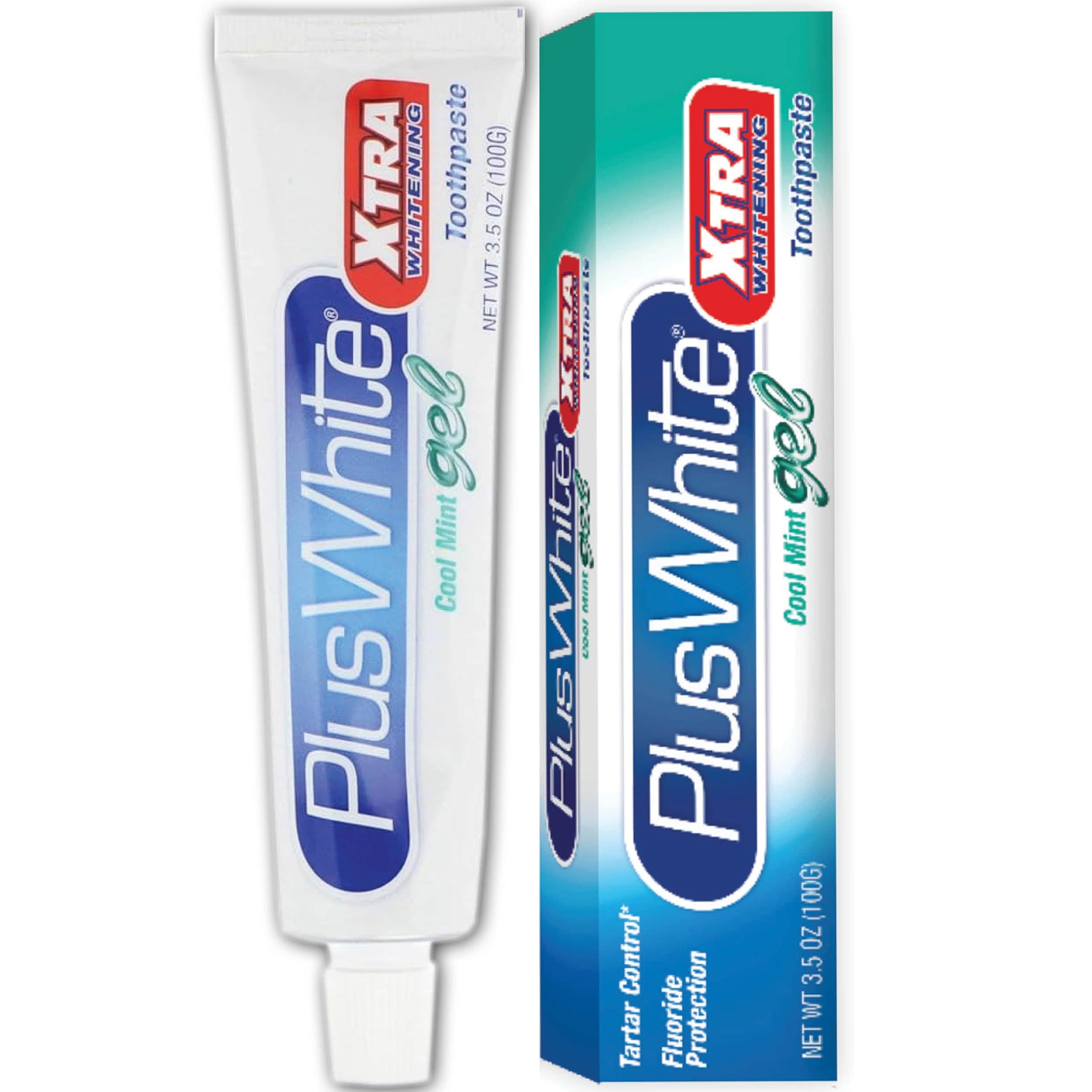 Plus + White Toothpaste Xtra Whitening Mint Gel 3.5 oz. 1 AD