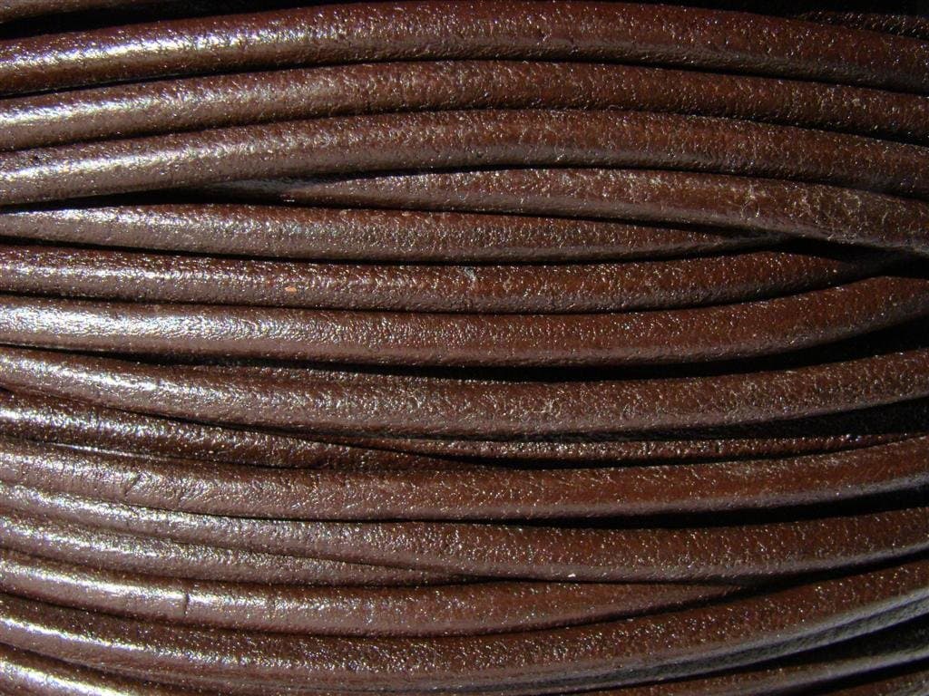 Leather Strap, Leather Cord, Leather Strap 10 M, Approximately 3.0 mm In Brown