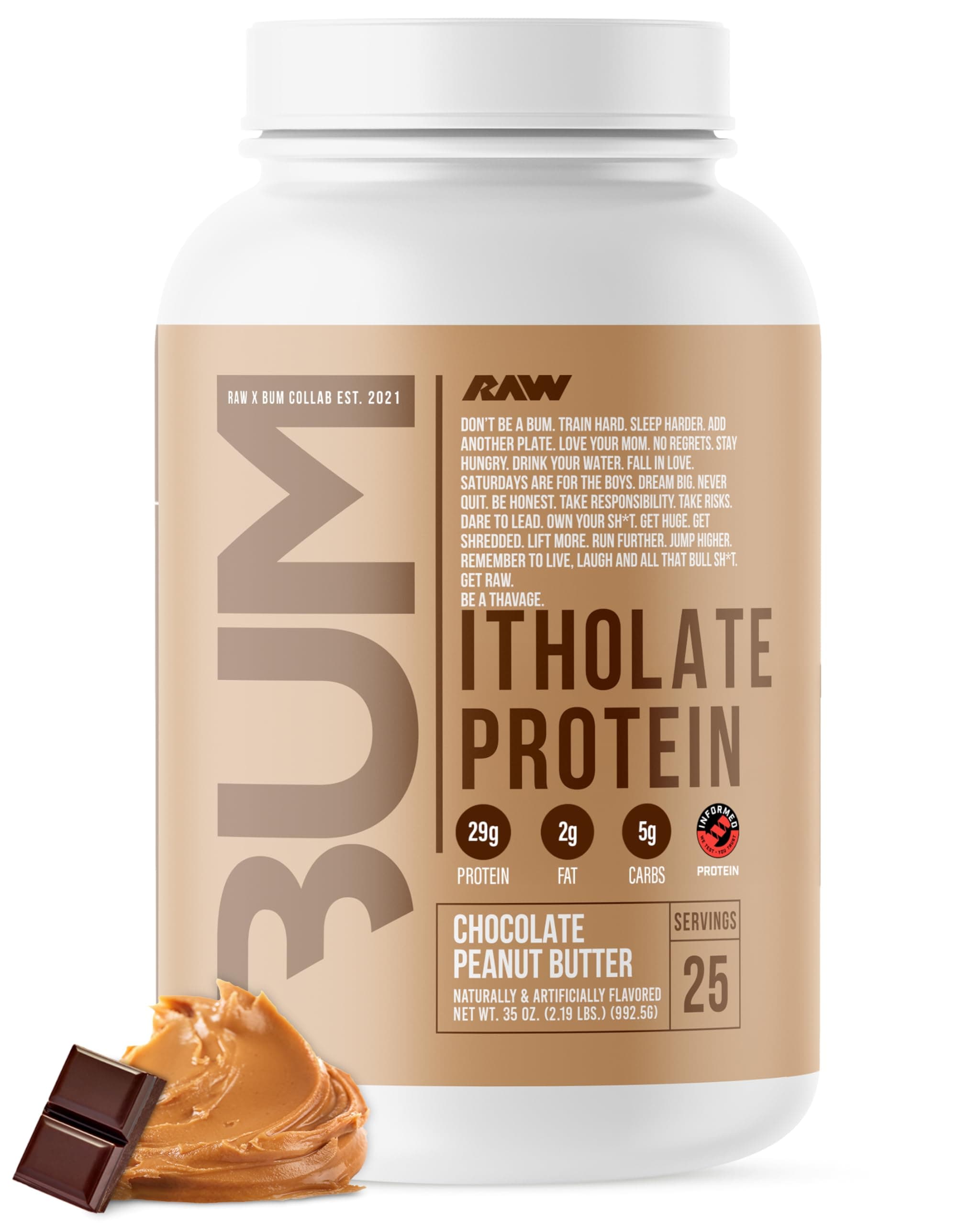 Whey Isolate Protein Powder, Chocolate Peanut Butter (CBUM Itholate Protein) - 100% Grass-Fed Sports Nutrition for Muscle Growth & Recovery - Low-Fat, Low Carb, Naturally Flavored - 25 Servings …