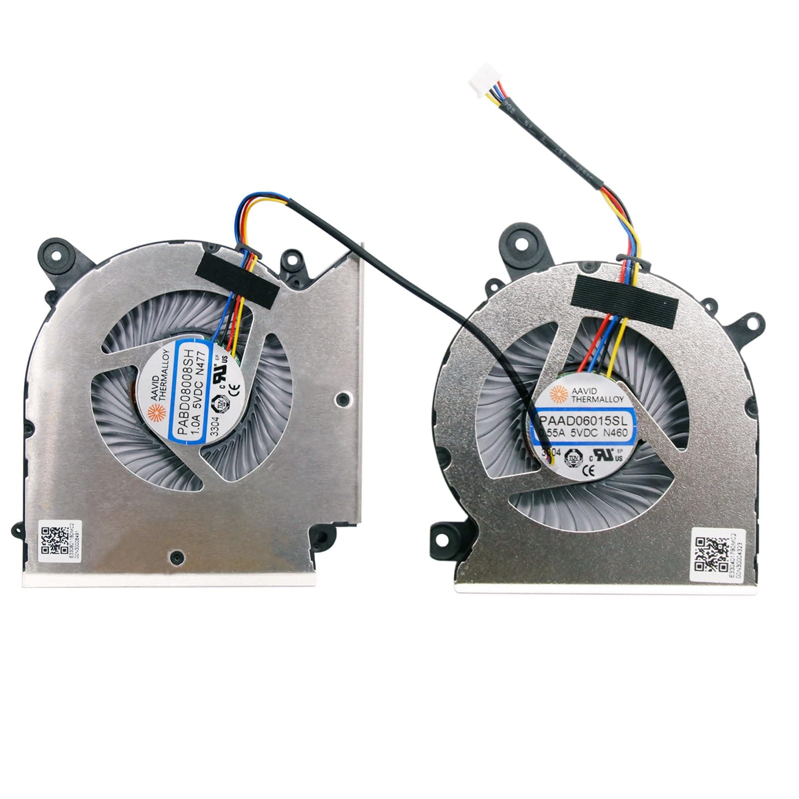 BestParts New CPU+GPU Cooling Fan Replacement for MSI Pulse GL66, Katana GF66-12U, 12UG 12UE 12UD 12UC, 12UGx 12UEx 12UDx 12UCx, P/N: PABD08008SH N477, PAAD06015SL N460