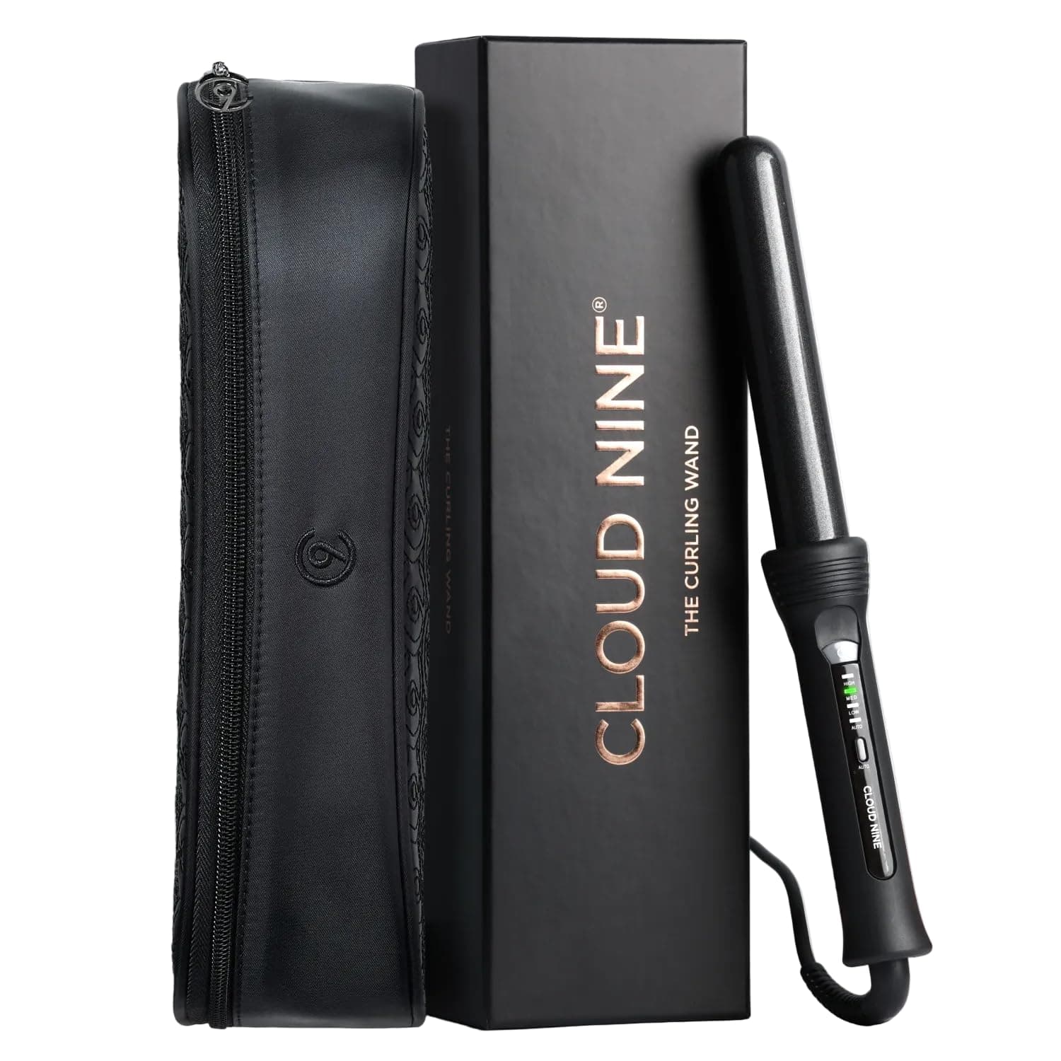 The Curling Wand Hair Curler | Styling Tool Variable Temperature Control 125°C to 175°C Range of Hair Types Strong Shiny Healthy Results | Ceramic Barrel Pivoting Cord | Quick Heat