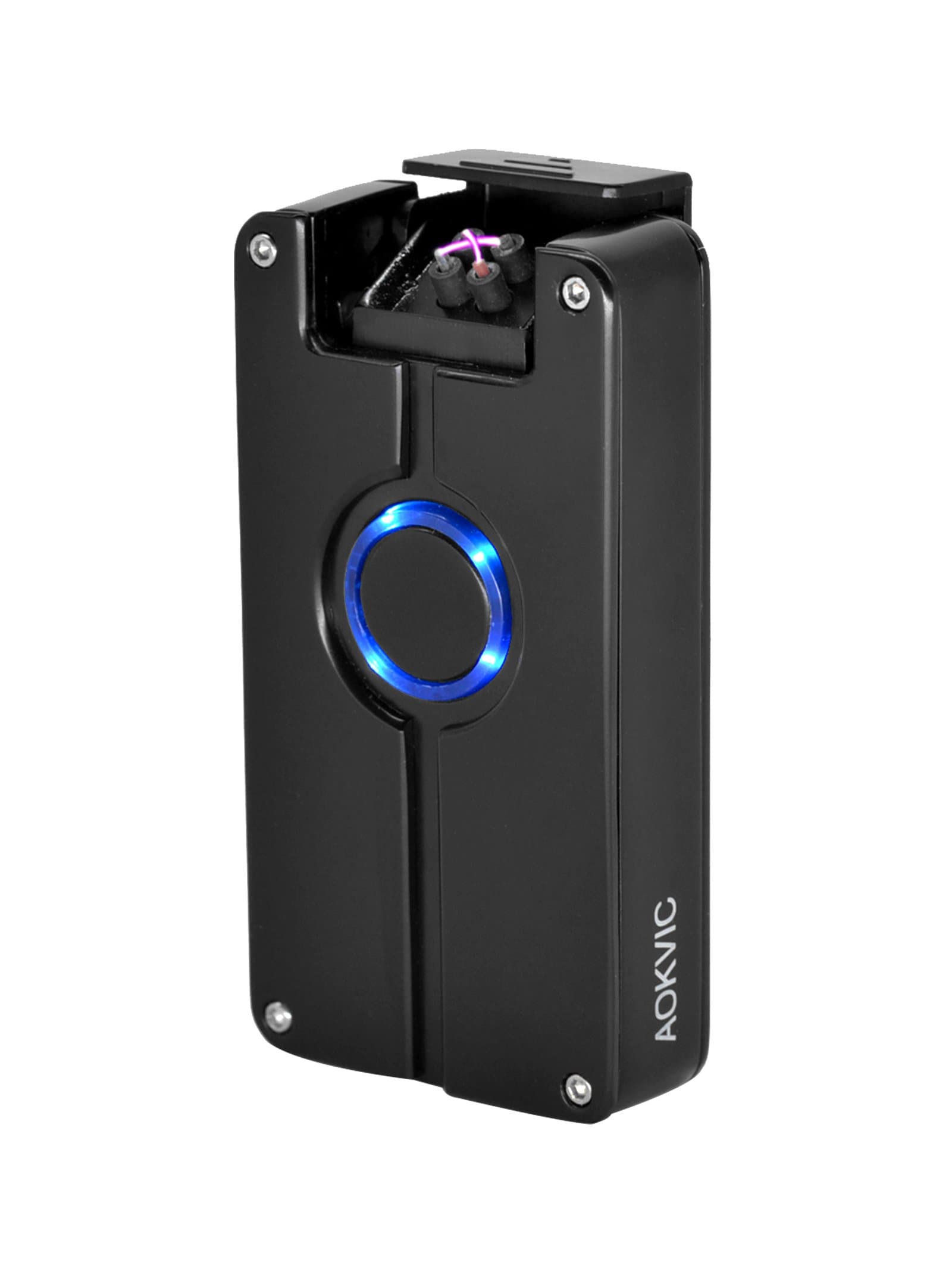 Lighter USB Rechargeable Windproof Flameless Arc Lighter (Black)