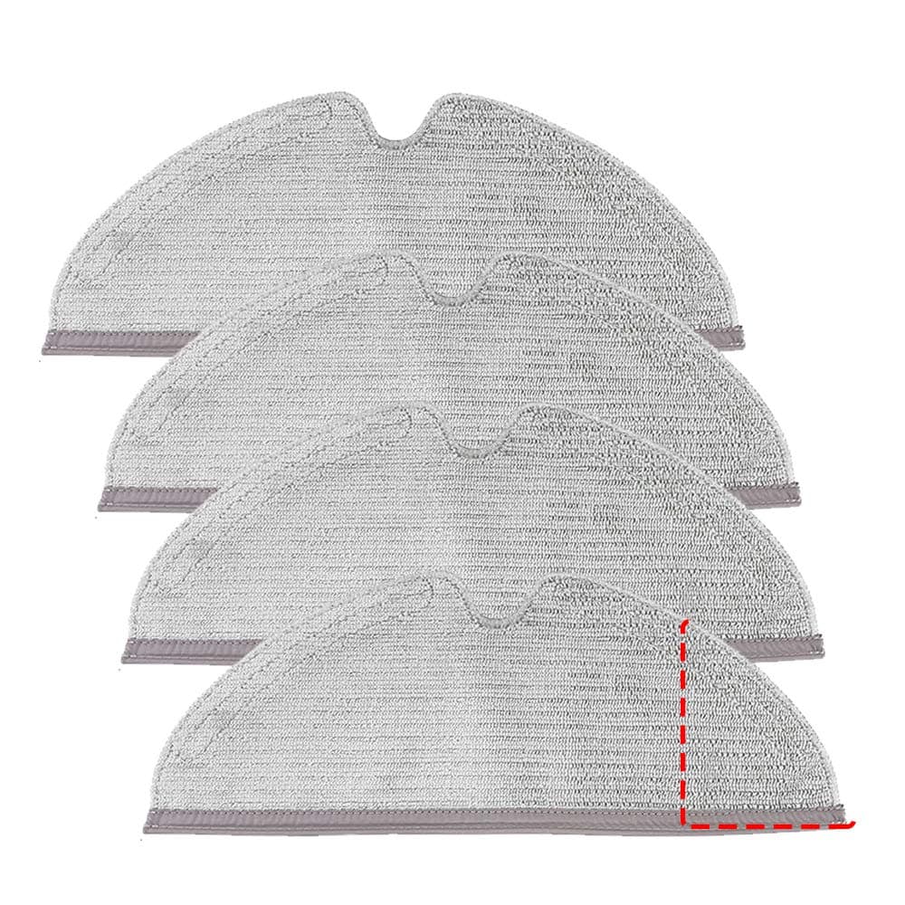 4Pcs Upgrade Full Microfiber Mopping Cloth Pads Compatible with Roborock S6, S6 Pure, E4, S6 MaxV, S5 Max, S5, E35 and E2 Robot Vacuum Replacement Parts