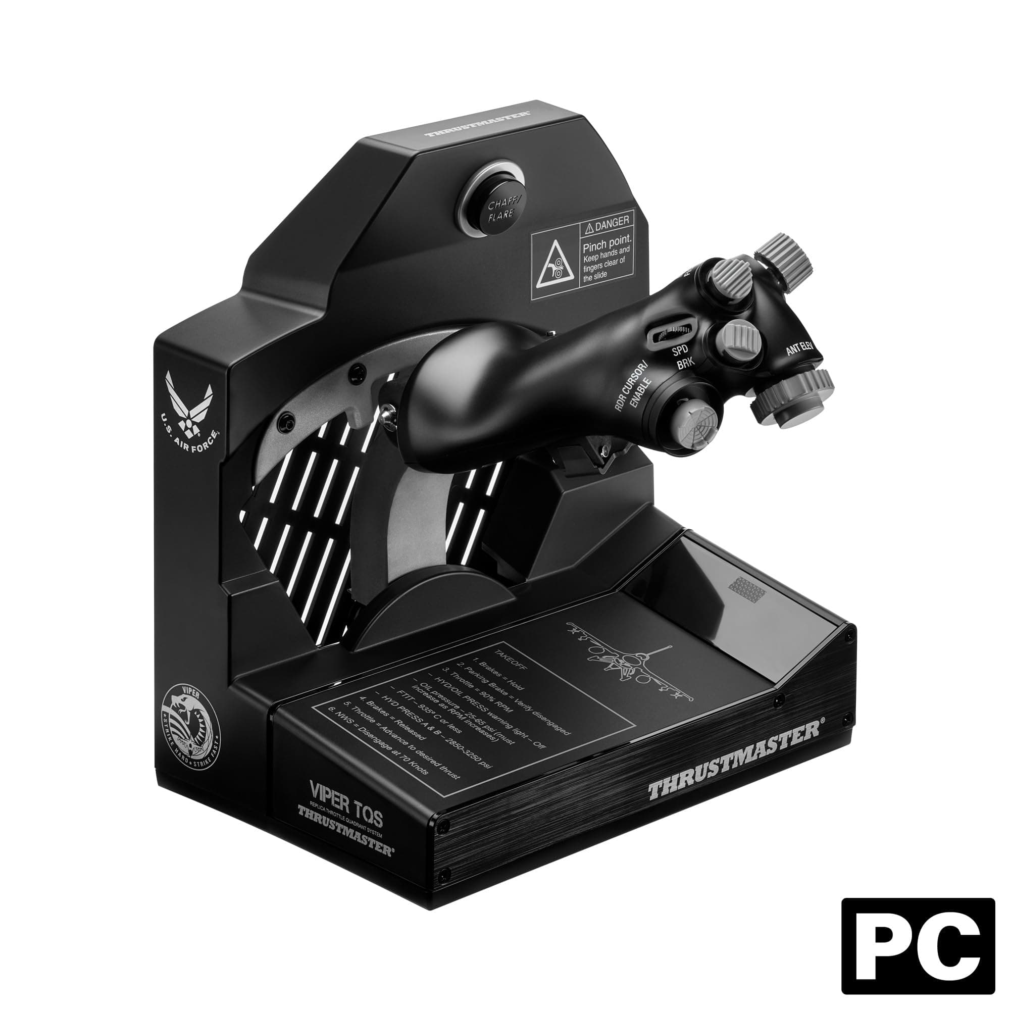 Thrustmaster Viper TQS: Metal Throttle Quadrant System, 21 Action Buttons, 5 Axes, Iconic Chaff/Flare Functions, Licensed by the U.S. Air Force (PC)