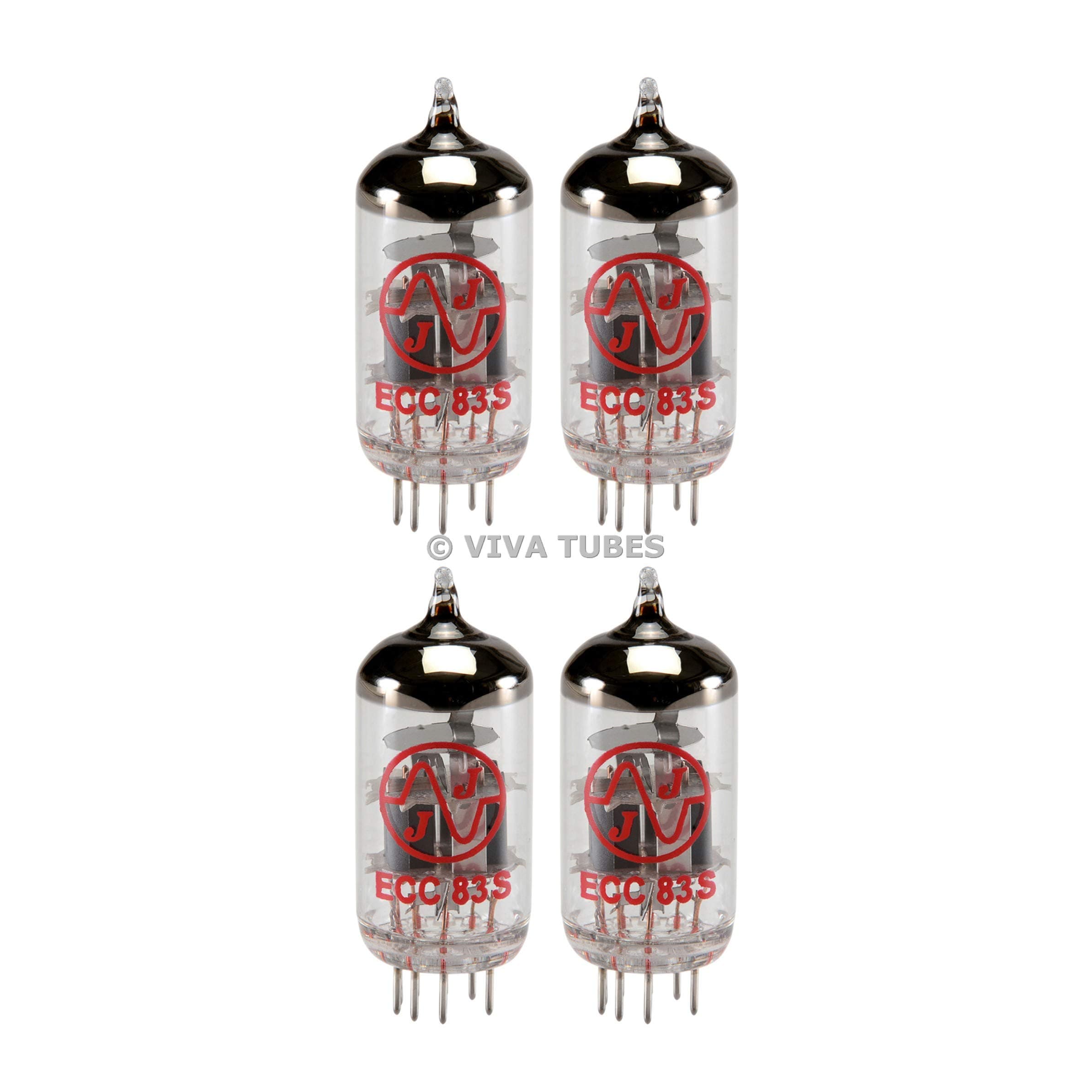 New Gain Matched Quad (4) JJ Electronics Tesla 12AX7 / ECC83-S Vacuum Tubes