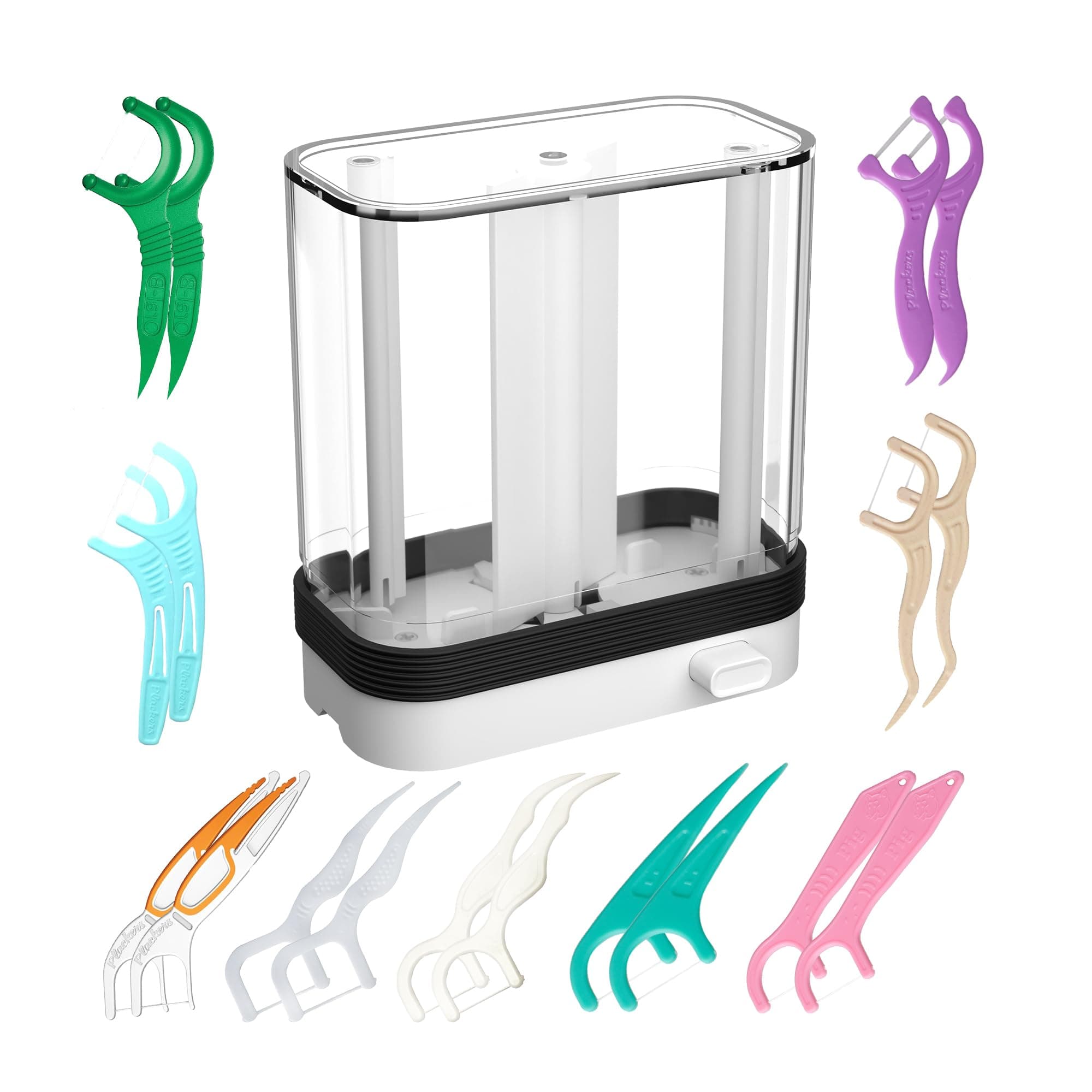 Empty Floss Pick Holder, Floss Pick Dispenser for Cleaning Teeth, Travel Floss Picks Case Flosser Dispenser, Flosser Holder