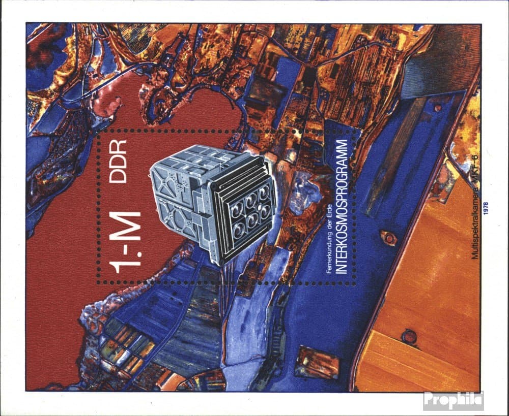 DDR Block52 (complete.issue) 1978 Intercosmos Program (Stamps for collectors) Space