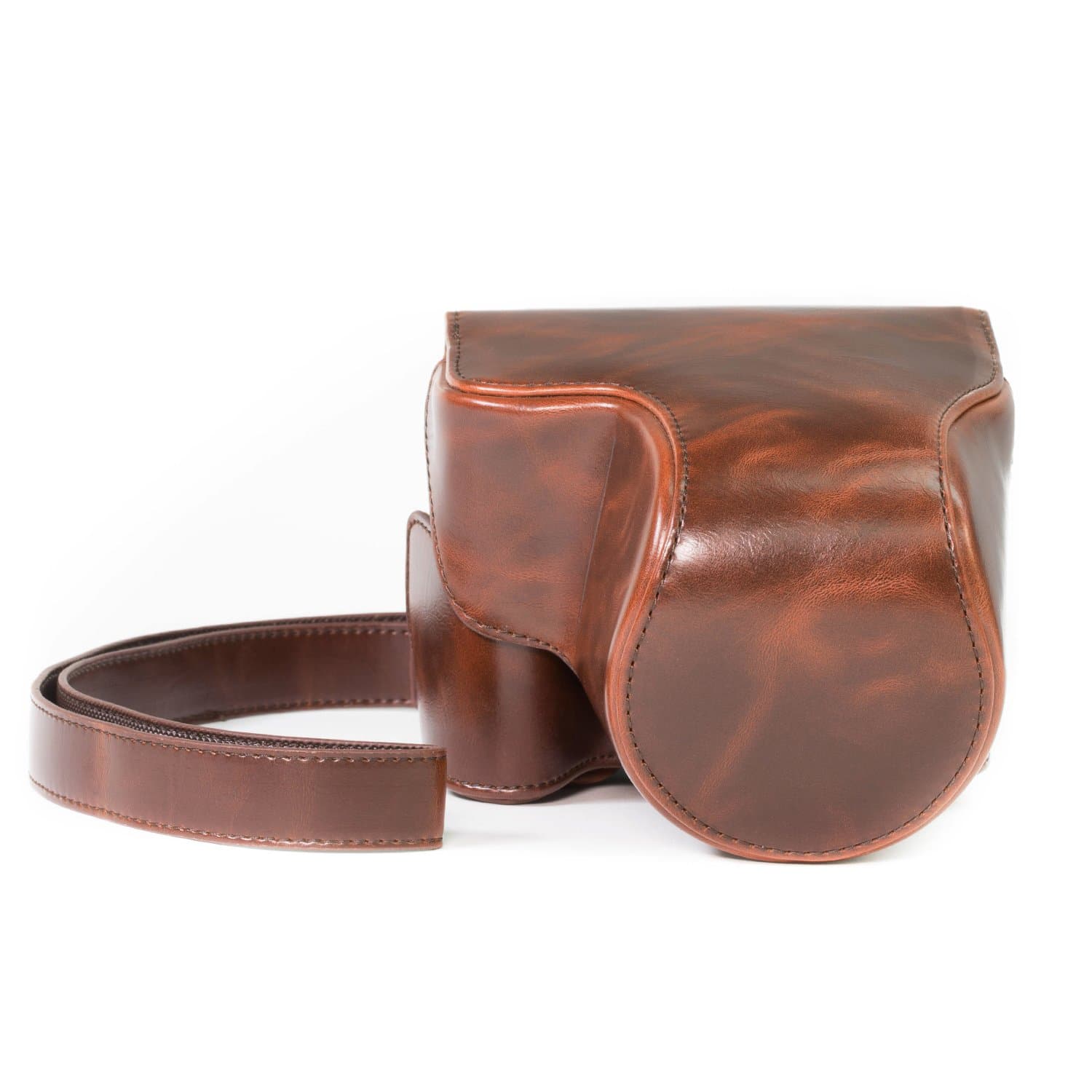 MegaGear "Ever Ready" Protective Leather Camera Case, Bag for Canon Powershot SX520 HS, Canon Powershot SX530 HS (Dark Brown)