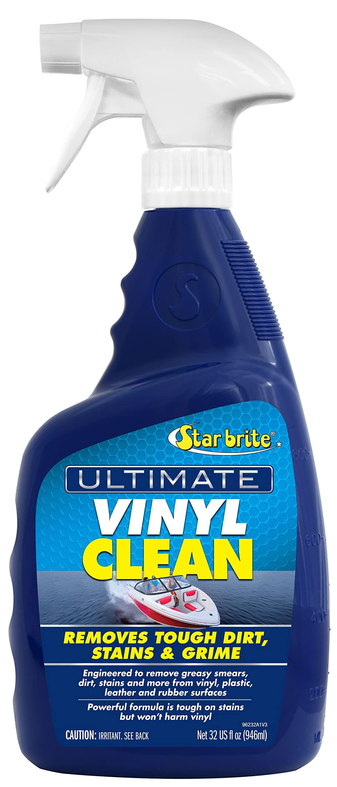 STAR BRITE Ultimate Vinyl Clean Spray - Multi-Surface Cleaner for Auto, RV, Home & Boat Upholstery - Vinyl, Rubber, Leather, Plastic + Interior & Exterior Trim 32 OZ (096232)