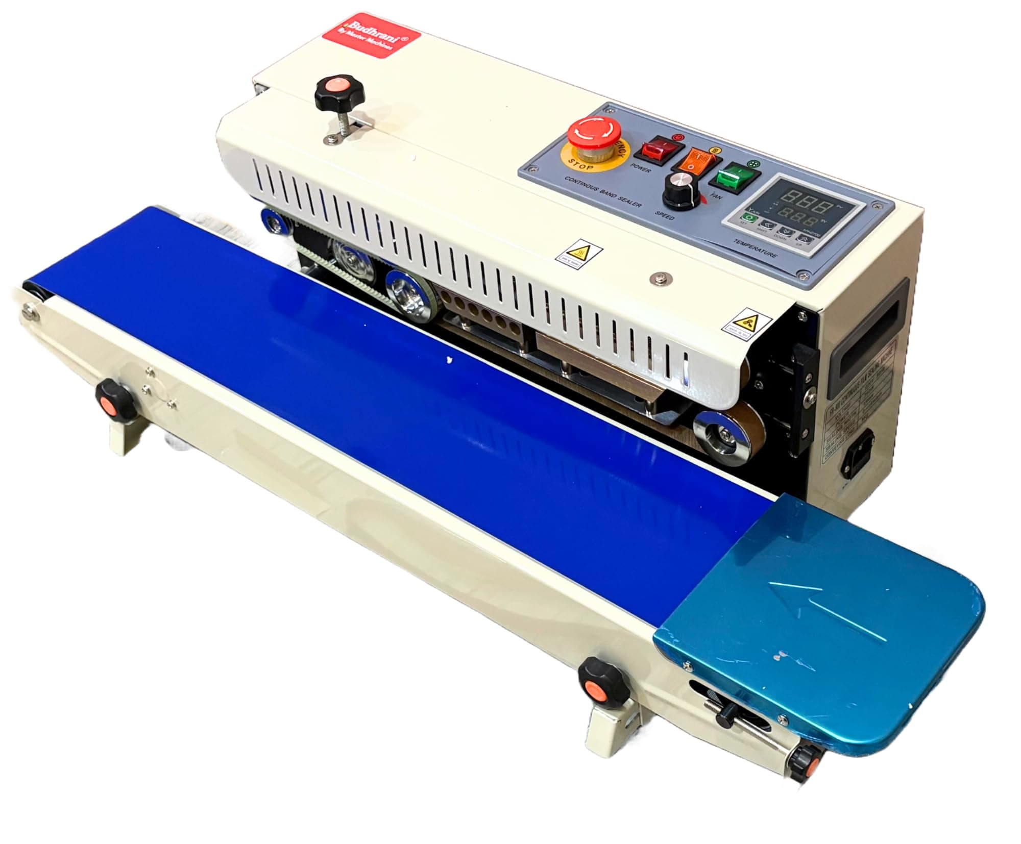 by MASTER MACHINES Heavy Duty Continuous MS Horizontal Band Sealer Deluxe Model, Automatic Band Sealing Machine, Automatic Packaging Machine 1 Year Warranty MM-55