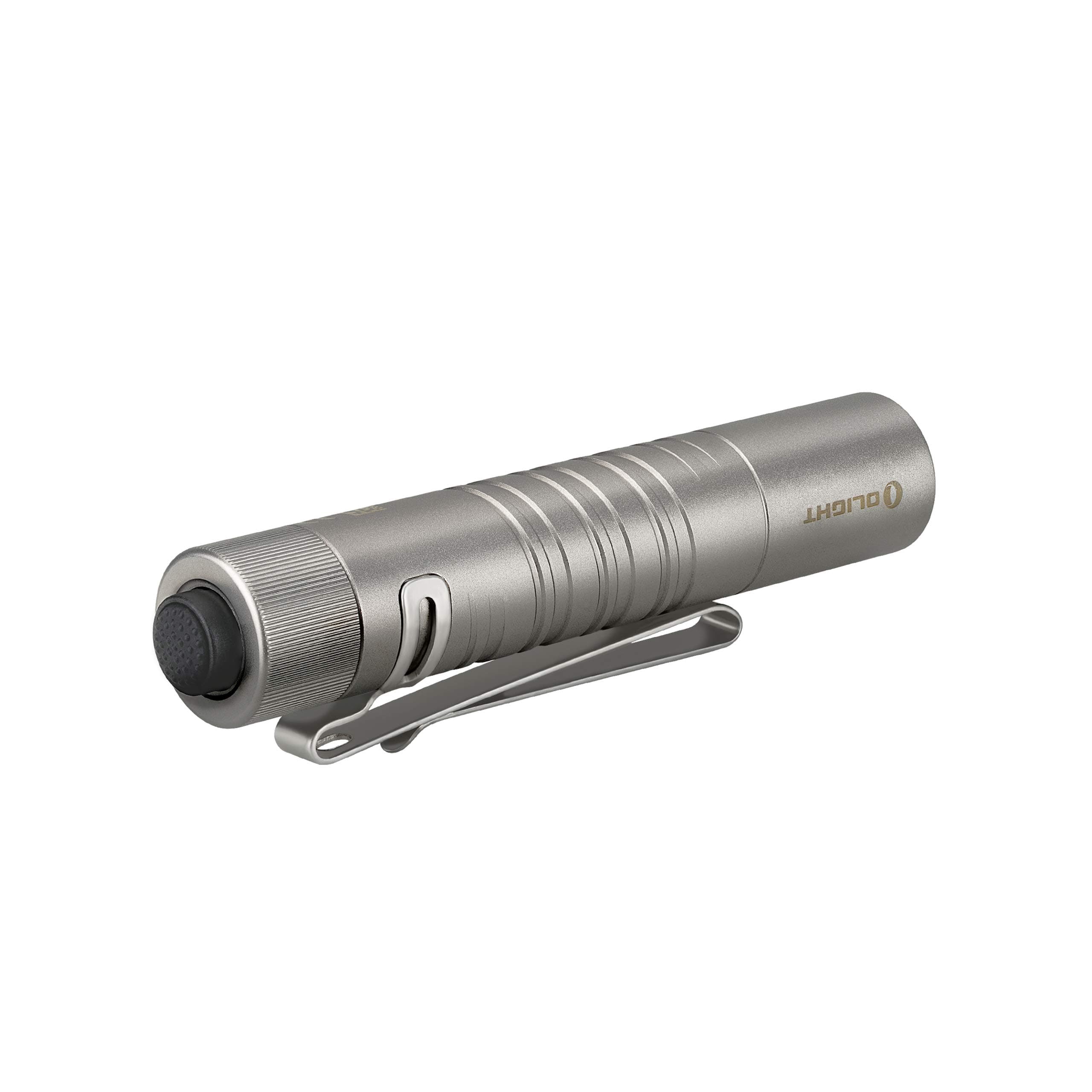 Olight i5T EOS Titanium 300 Lumen LED Flashlight, Every Day Carry with AA Alkaline Battery, Anti-slip Tail Switch with Momentary on and 15/300 Lumens Modes Change (Ti, Limited Edition))